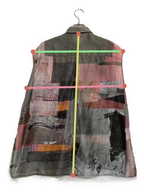 中古・古着通販】AMERI (アメリ) ART COLLAGE PRINT SHEER ピンク