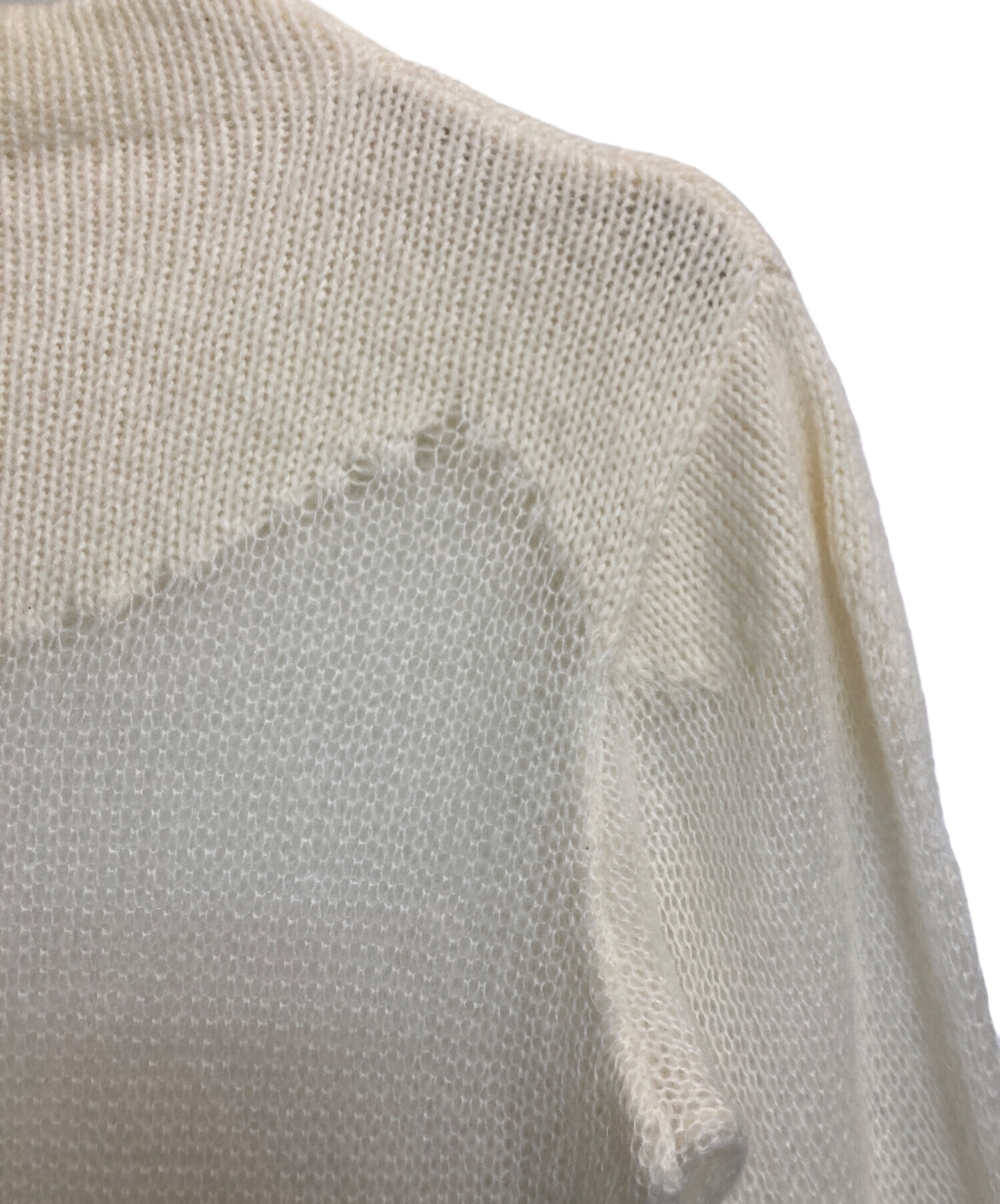 中古・古着通販】AMERI (アメリ) UND MOHAIR WAVE LINE KNIT TOP