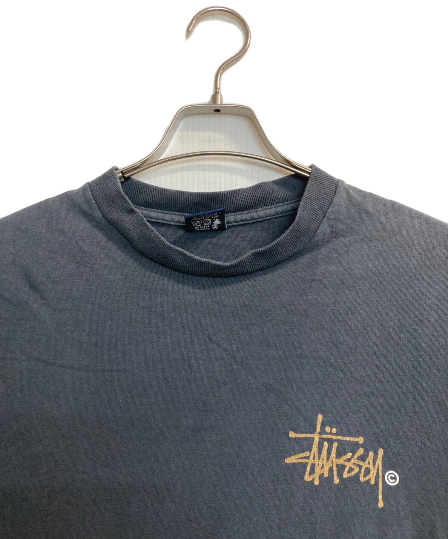中古・古着通販】stussy (ステューシー) ロゴTシャツ ブラック サイズ