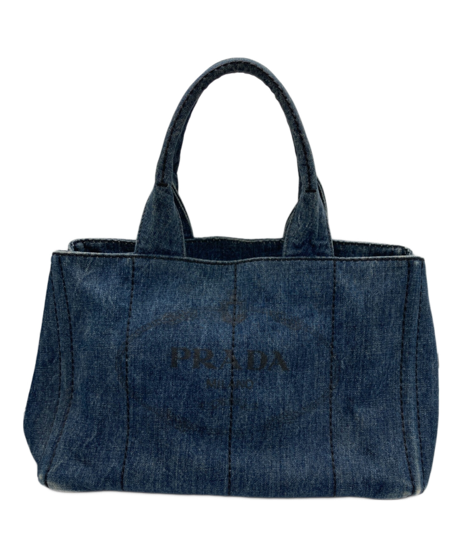 中古・古着通販】PRADA (プラダ) カナパデニムトートバッグ インディゴ