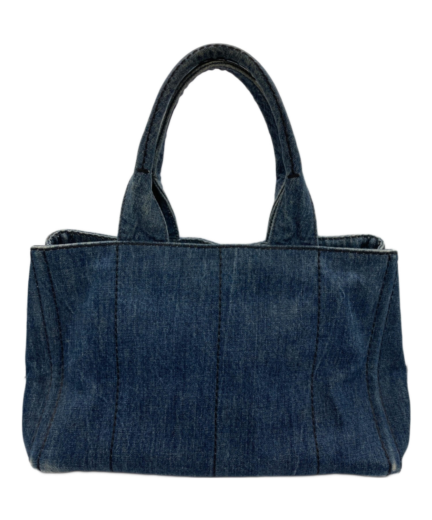 PRADA デニム トートバッグ 大きめ 中古・古着通販】PRADA (プラダ) カナパデニムトートバッグ インディゴ