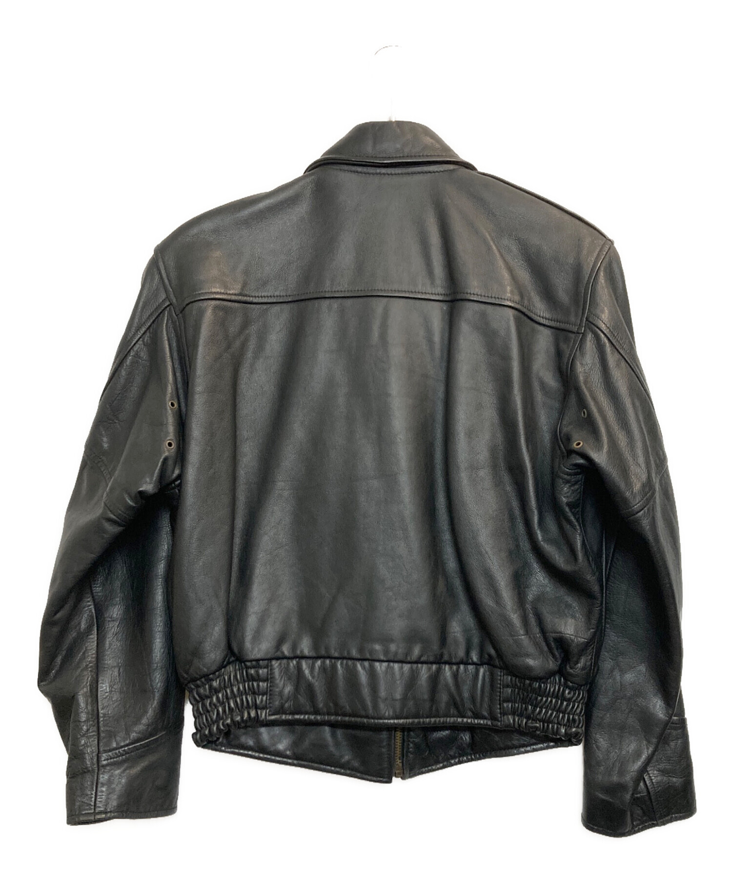 CHEVIGNON レザー ジャケット LL XL グレー ブラック 中古・古着通販】CHEVIGNON (シェビニオン) レザージャケット ブラック