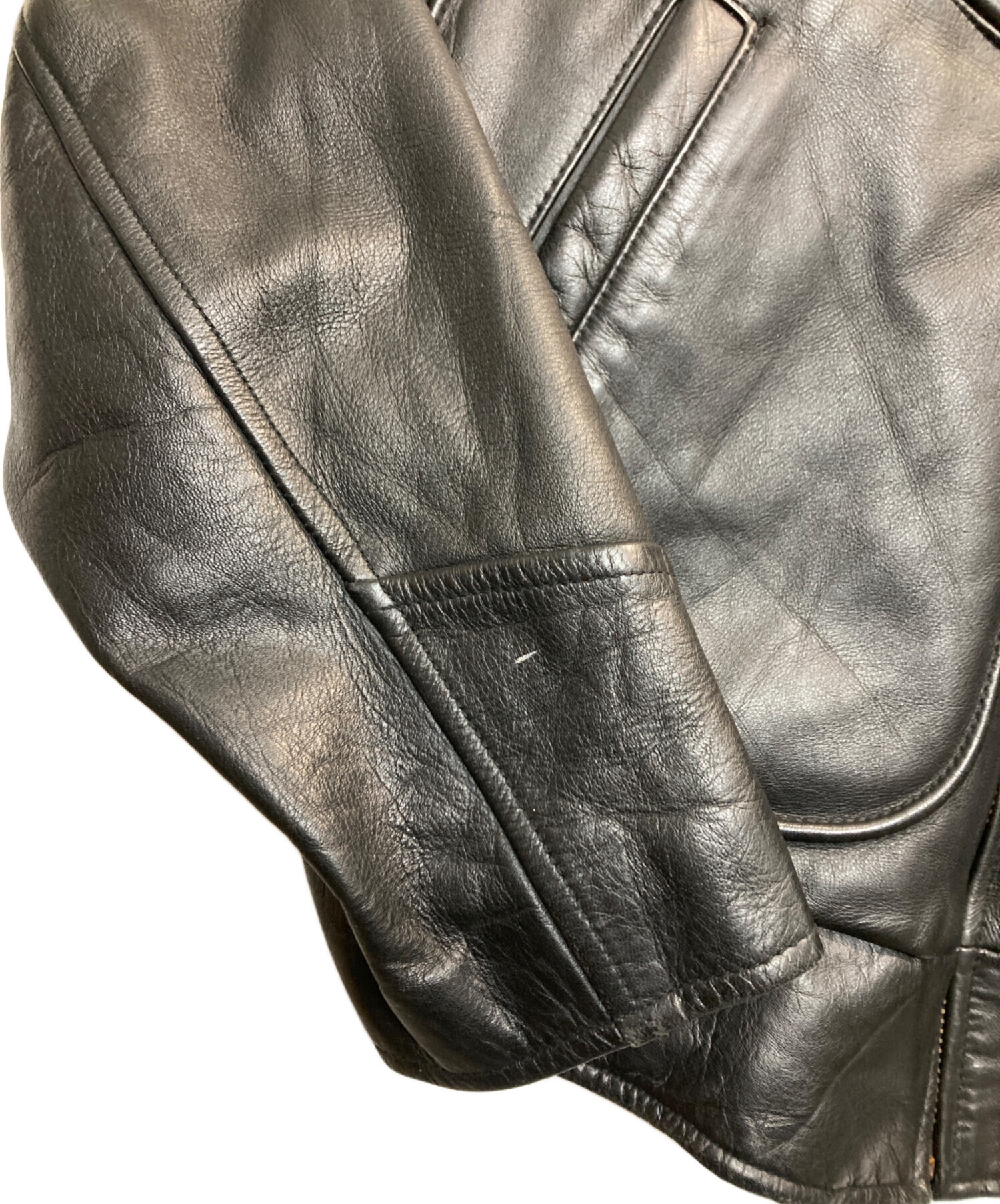 中古・古着通販】CHEVIGNON (シェビニオン) レザージャケット ブラック