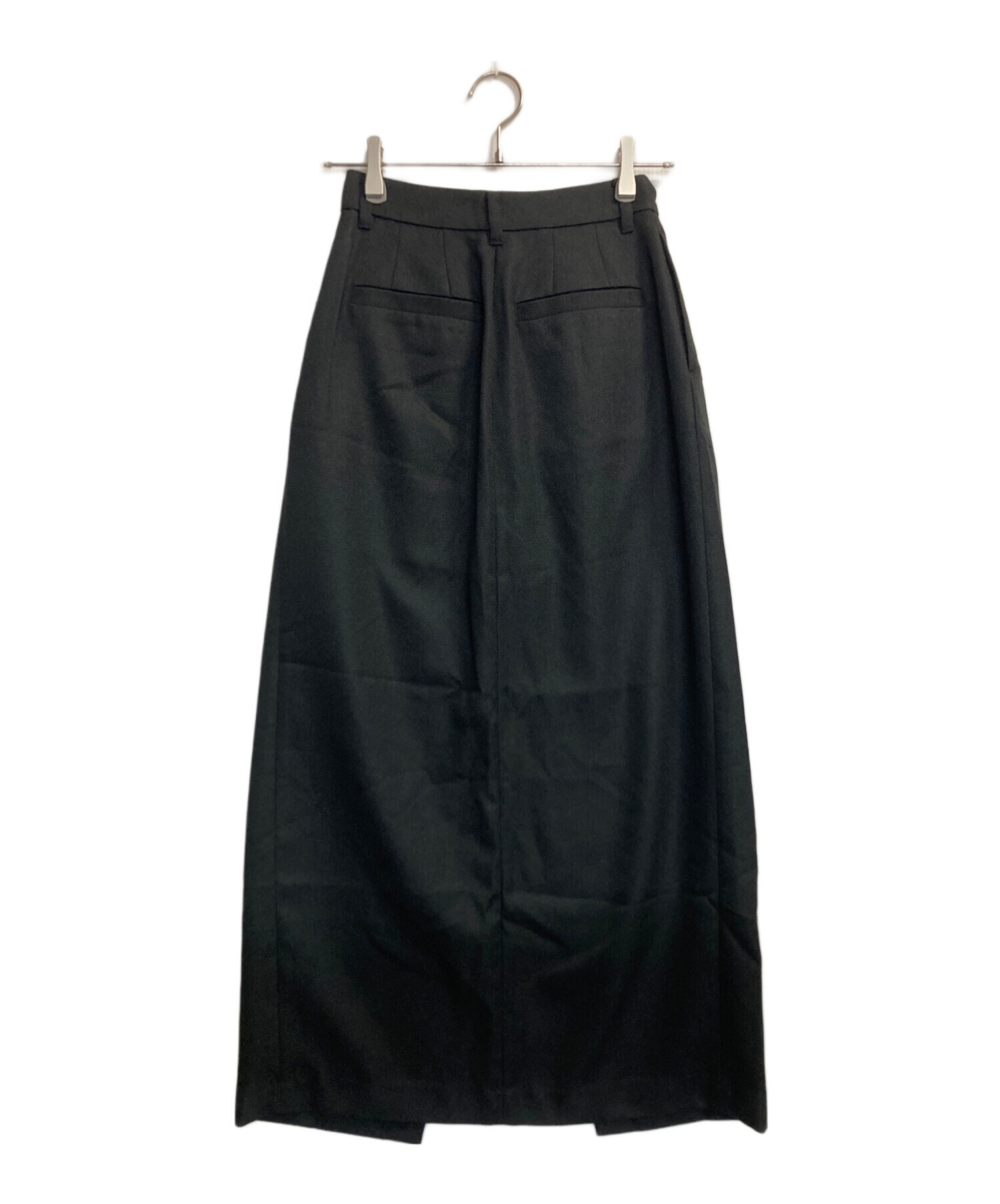 中古・古着通販】CLANE (クラネ) FRONT SLIT TUCK SKIRT ブラック