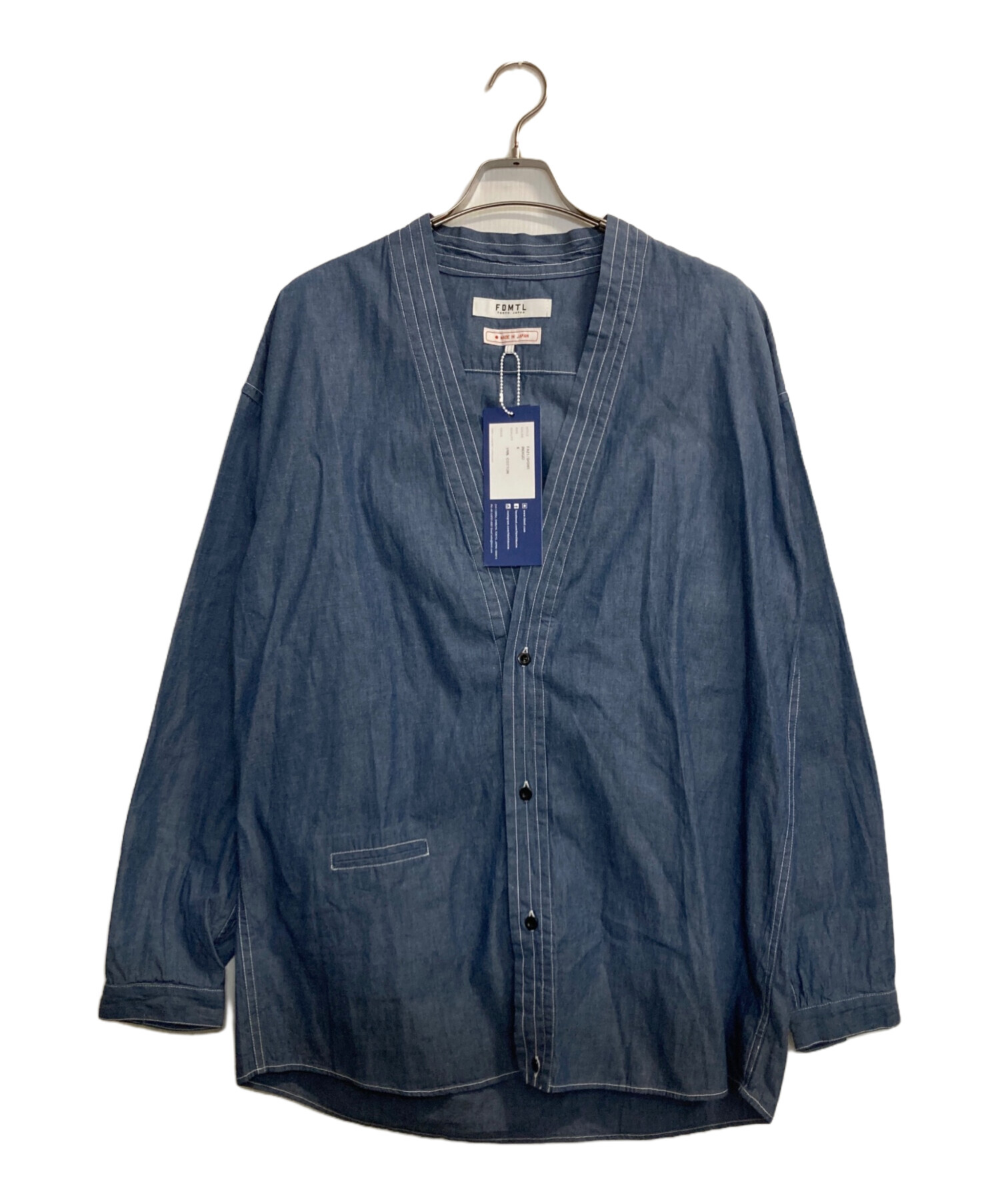 中古・古着通販】FDMTL (ファンダメンタル) ノーカラーシャツ