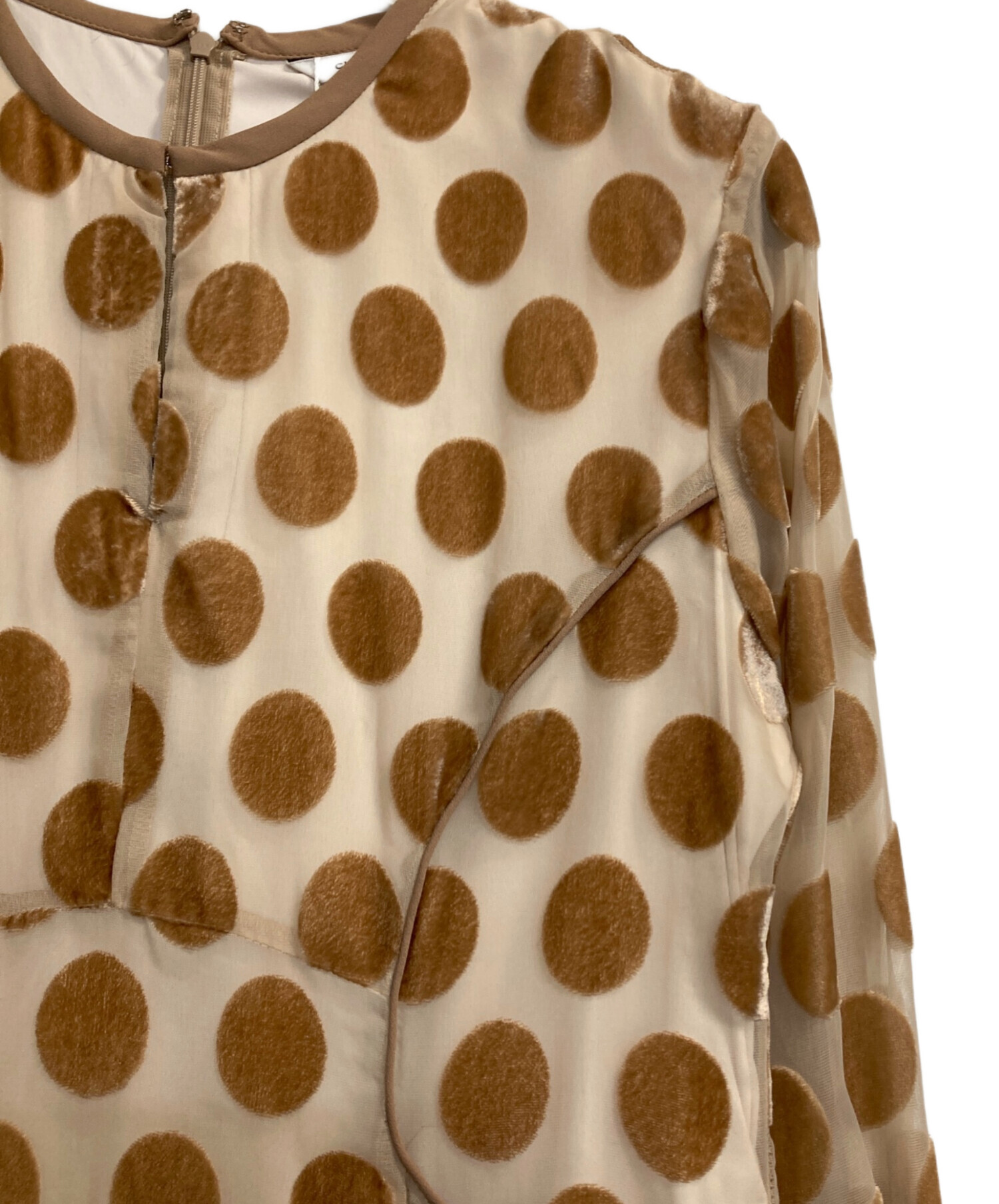 中古・古着通販】CLANE (クラネ) BIG DOT OPAL ONEPIECE ベージュ