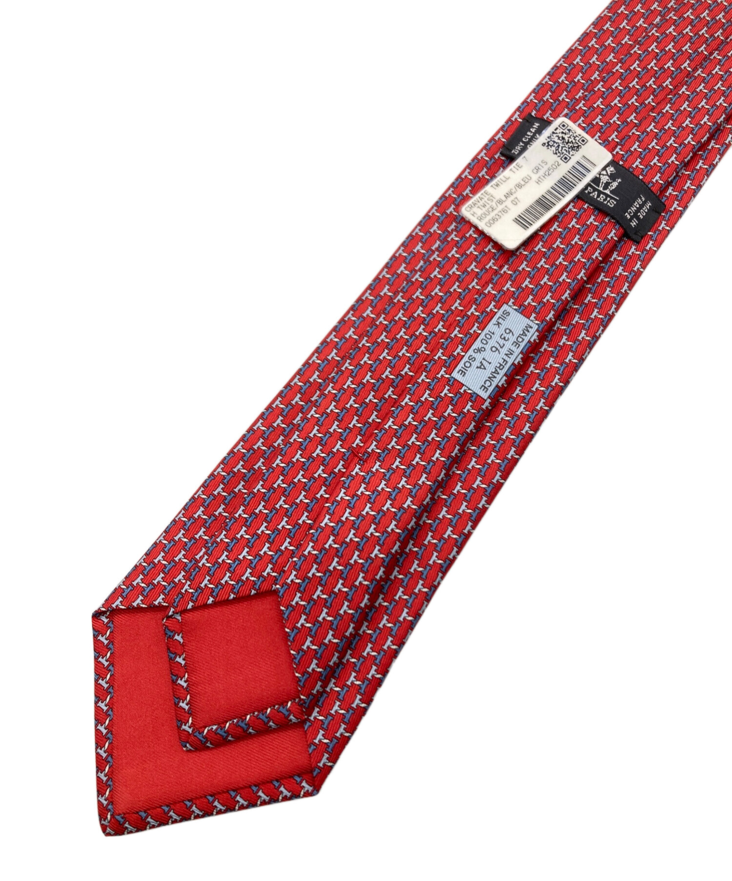 中古・古着通販】HERMES (エルメス) H柄シルクネクタイ ブルー×レッド