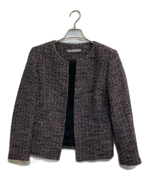 セオリー　セオリーリュクス　ツイード　ノーカラー　ジャケット 中古・古着通販】theory luxe (セオリーリュクス) ノーカラーツイード