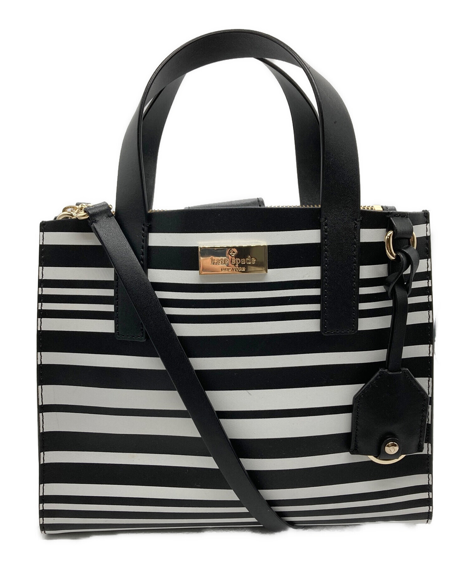 中古・古着通販】Kate Spade (ケイトスペード) ボーダー2WAYバッグ 