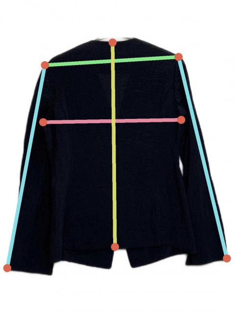中古・古着通販】MORABITO (モラビト) ノーカラージャケット ネイビー