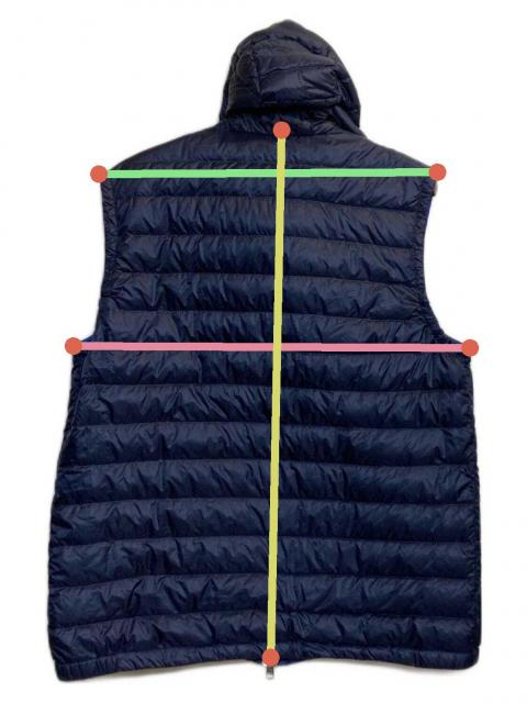 MONCLER モンクレール ダウンベスト NAPLES ネイビー 2 フード付 中古・古着通販】MONCLER (モンクレール) NAPLES GILET / ダウンベスト