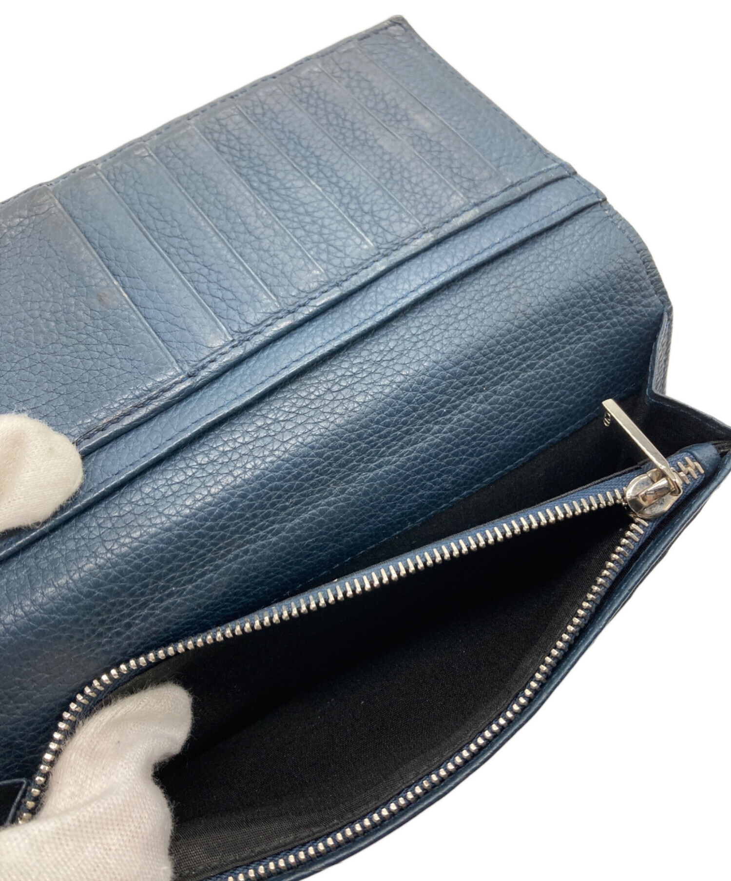 中古・古着通販】Dior (ディオール) 2つ折り財布 ネイビー｜ブランド