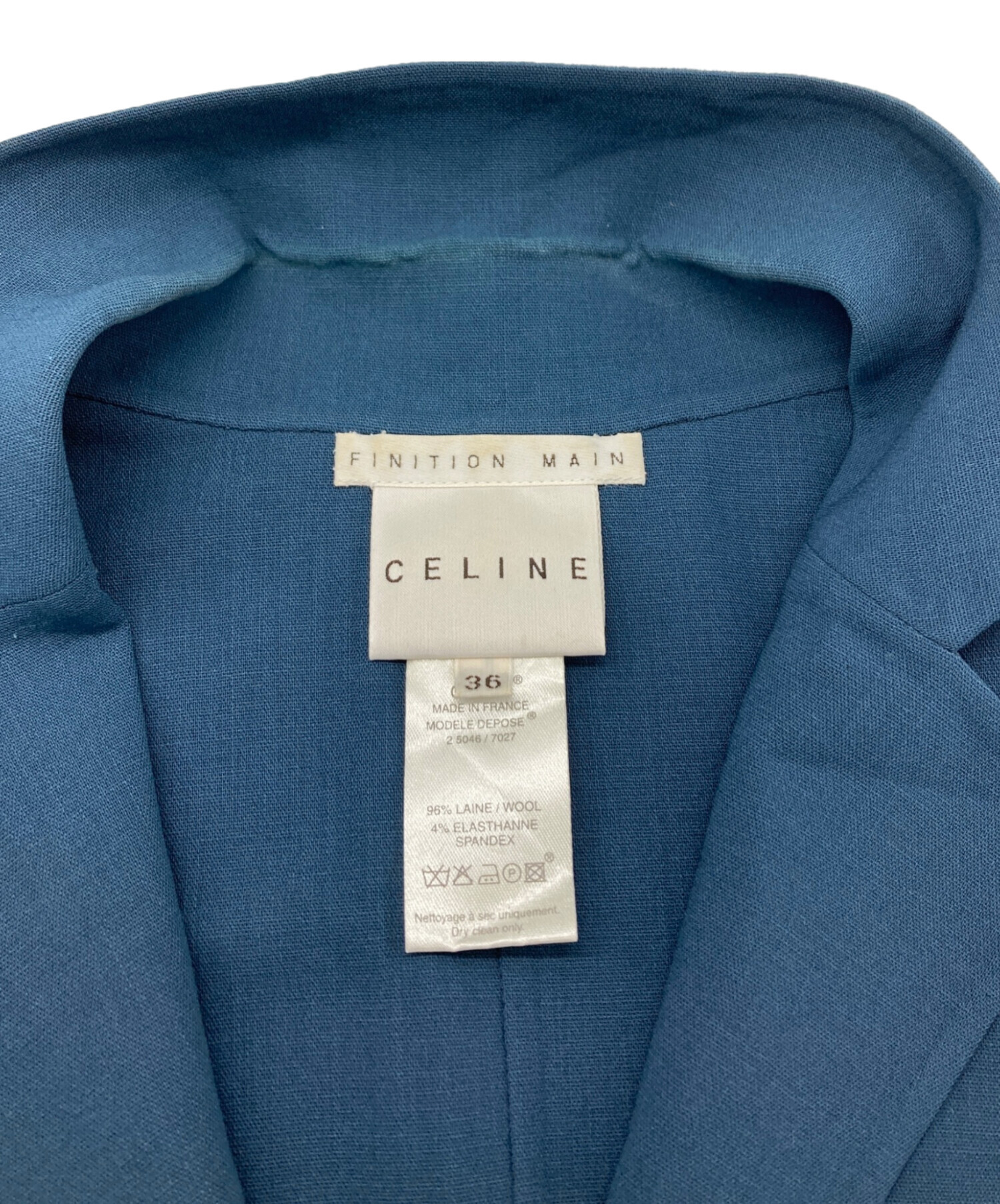 中古・古着通販】CELINE (セリーヌ) シャツジャケット ブルー サイズ 
