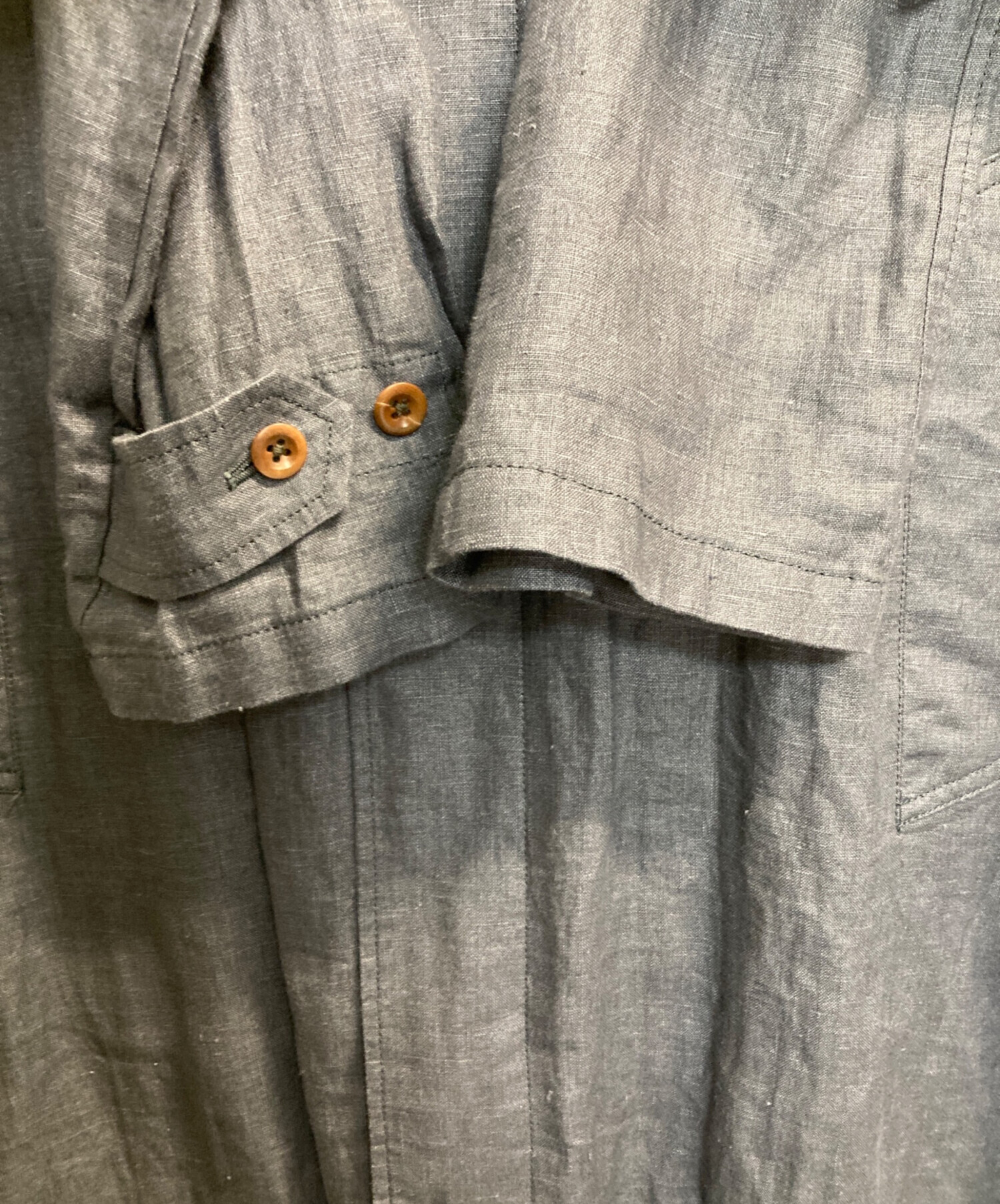 リネン 100% ポールスミス リネンコート L グリーン 希少カラー 春物 中古・古着通販】PAUL SMITH (ポールスミス) リネンショッパーコート