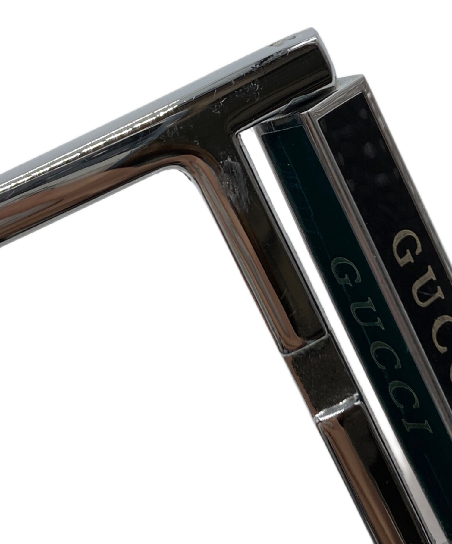 中古・古着通販】GUCCI (グッチ) レザーベルト グリーン×レッド