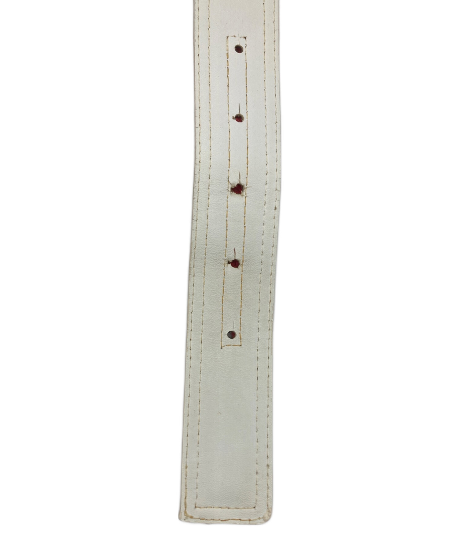 GUCCI　グッチレザーベルトホワイト　85cm 中古・古着通販】GUCCI (グッチ) レザーベルト グリーン×レッド