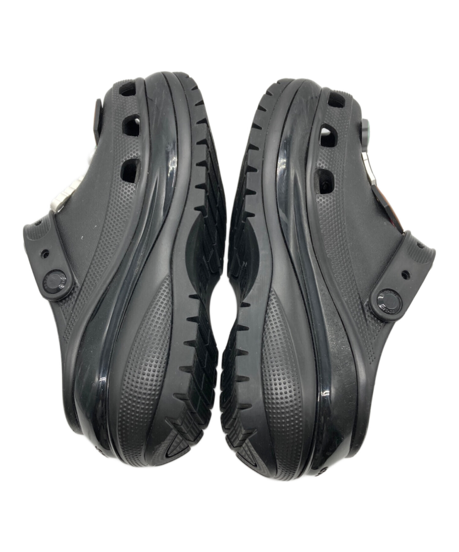 中古・古着通販】crocs (クロックス) デコレーションサンダル ブラック