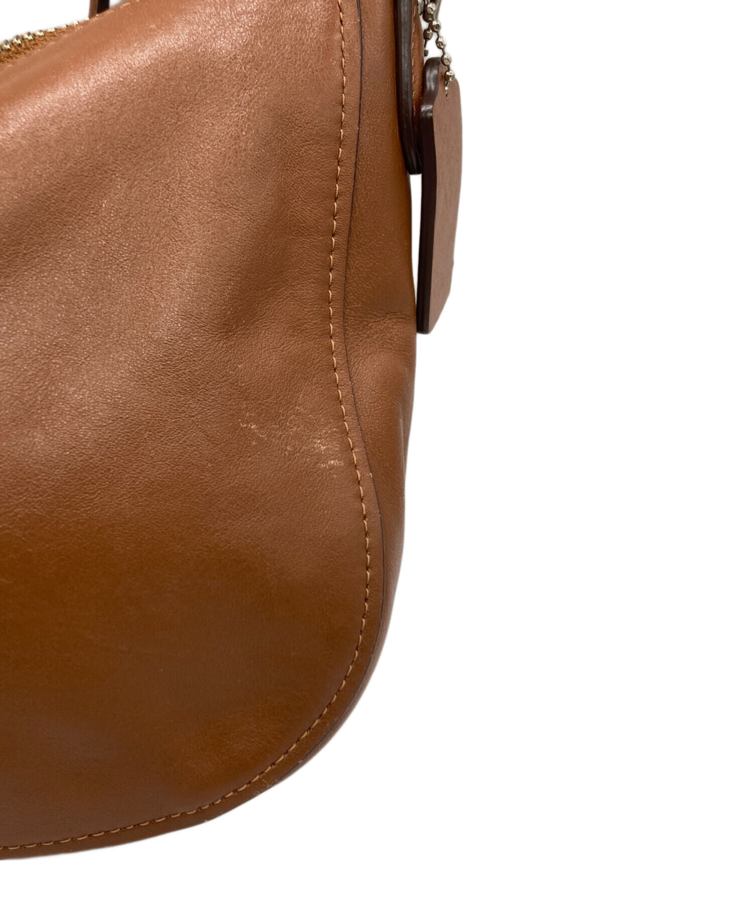 COACH　中古　美品 中古・古着通販】COACH (コーチ) レザーワンショルダーバッグ ブラック