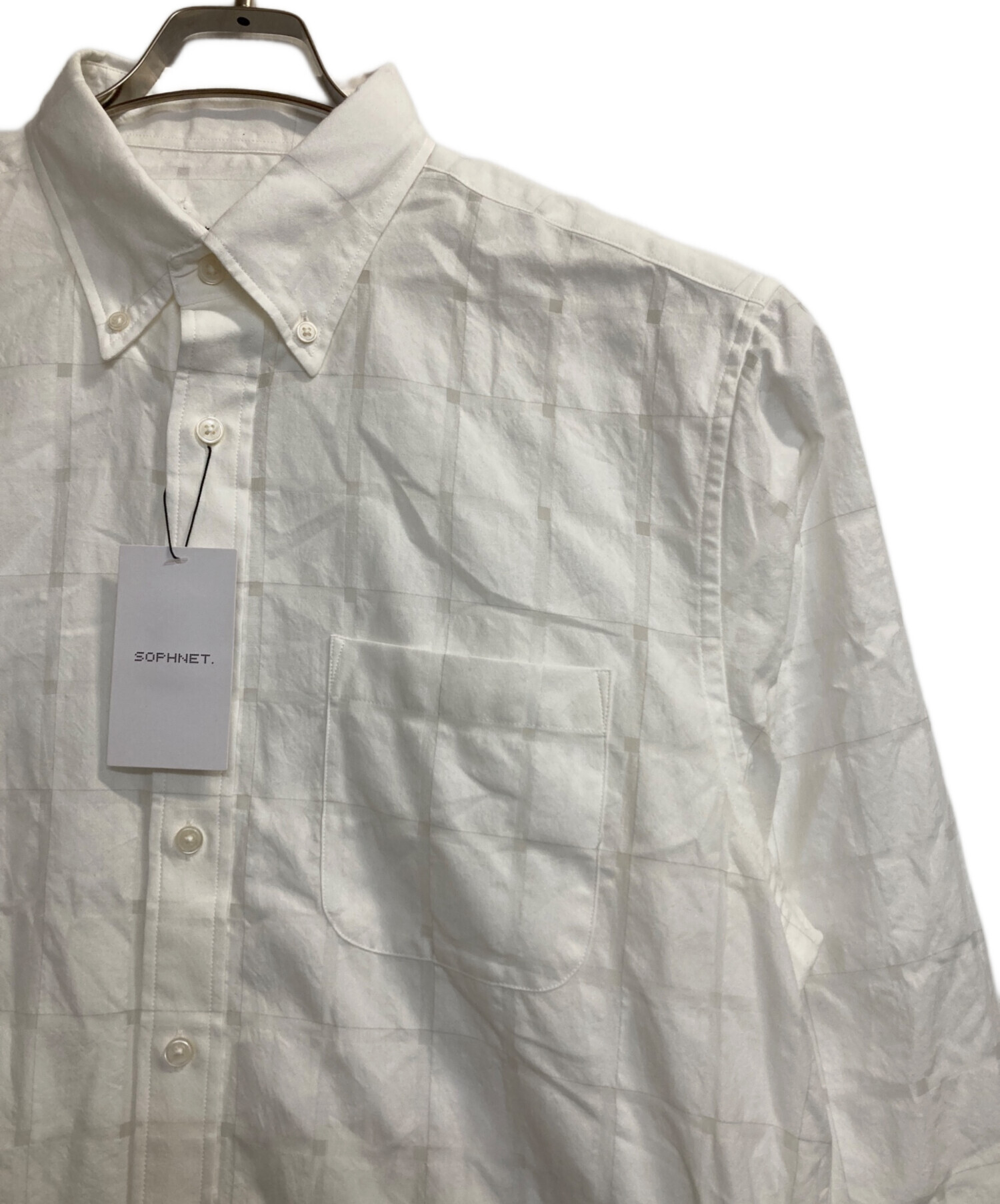 中古・古着通販】SOPHNET. (ソフネット) SHEER CHECK B.D SHIRT