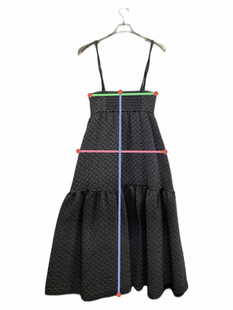 BLUELEA ブルレア ドットジャガードサスペンダースカート 中古・古着