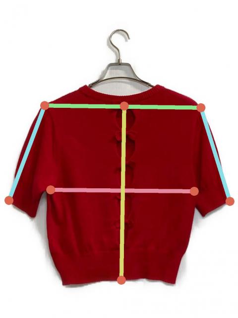 中古・古着通販】yori (ヨリ) バックリボンショートスリーブニット
