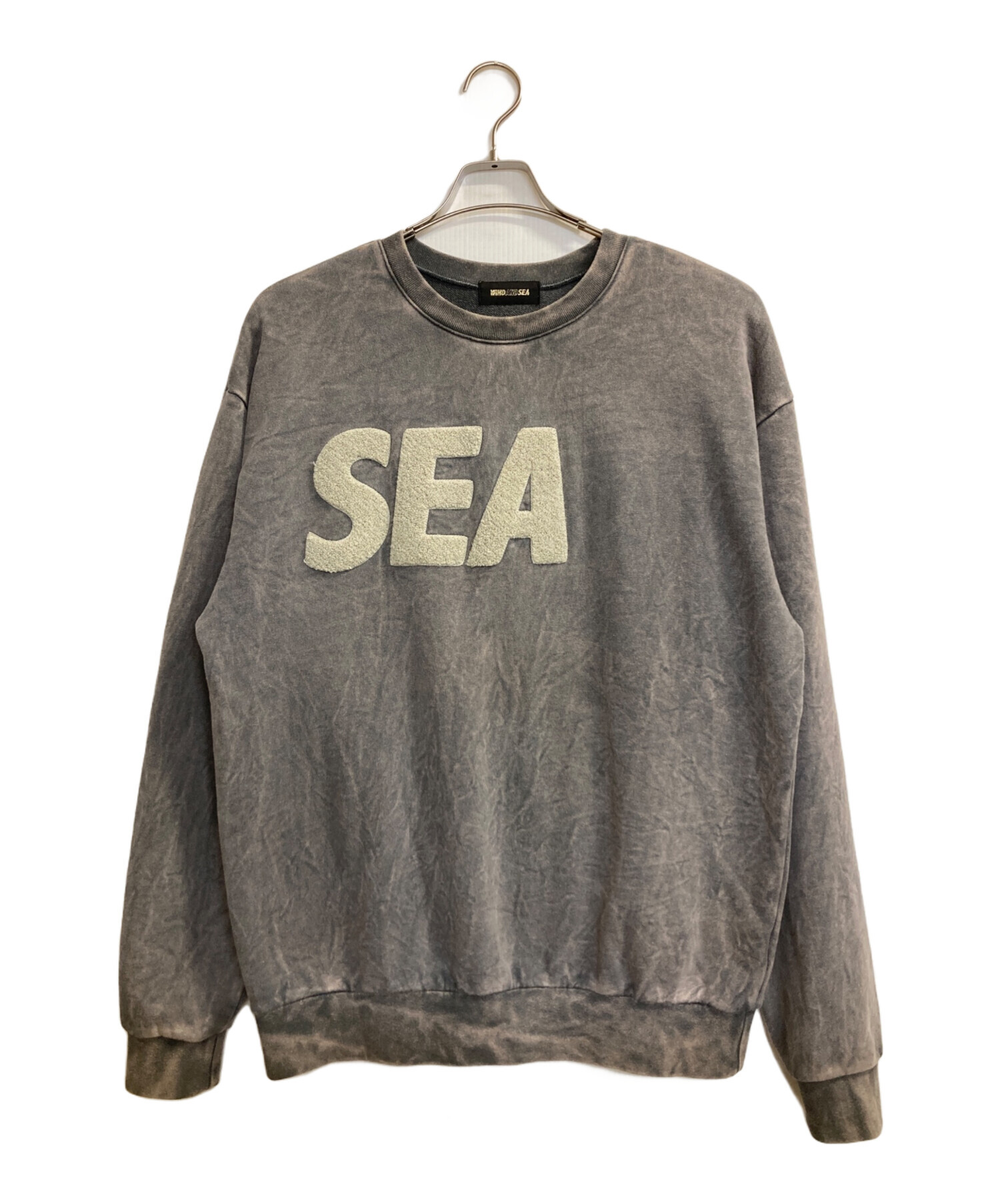 ウィンダンシーSEA CHENILLE EMB SULFUR スウェット M 中古・古着通販】WIND AND SEA (ウィンダンシー) Sea Chenille EMB