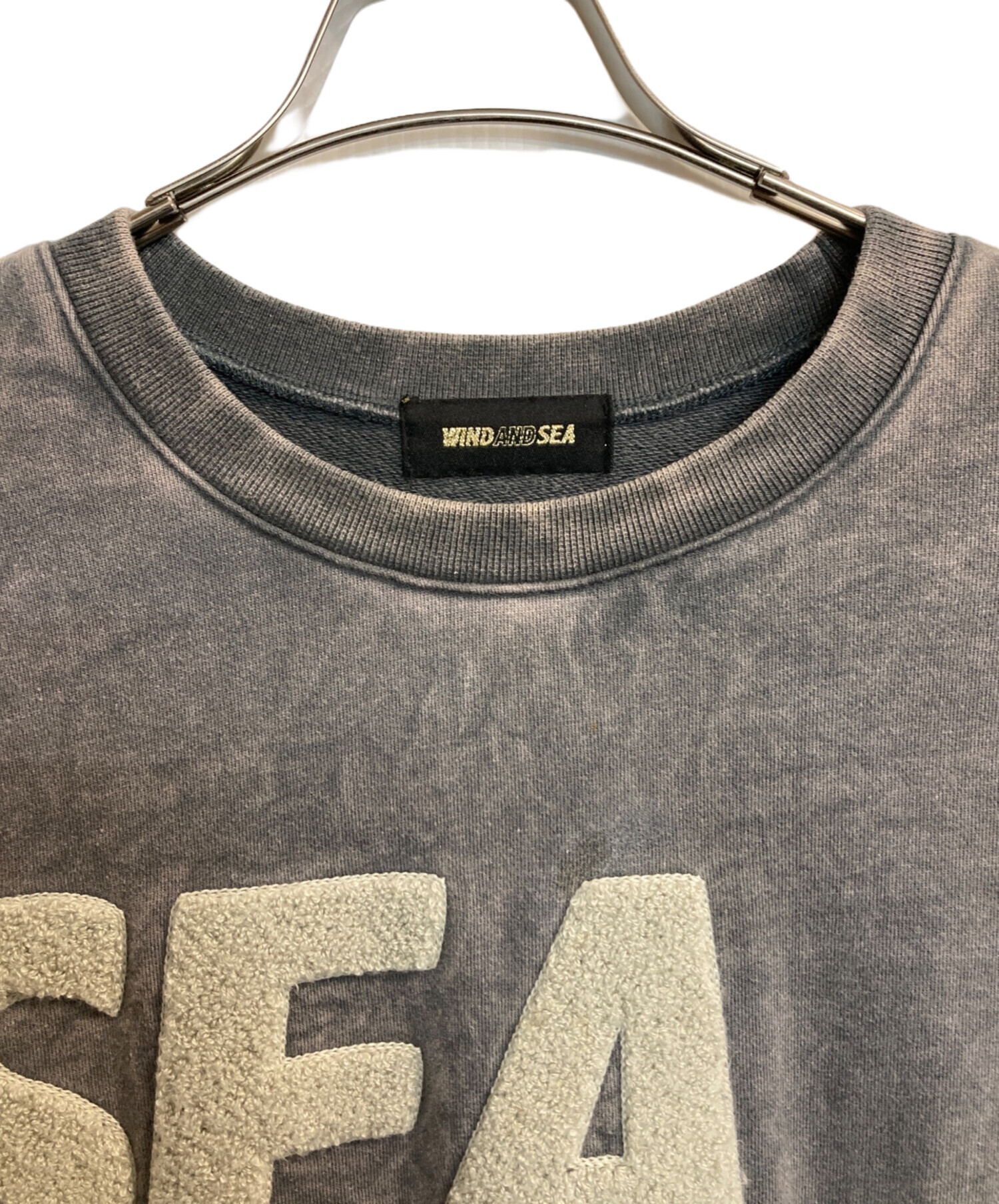 ウィンダンシーSEA CHENILLE EMB SULFUR スウェット M 中古・古着通販】WIND AND SEA (ウィンダンシー) Sea Chenille EMB