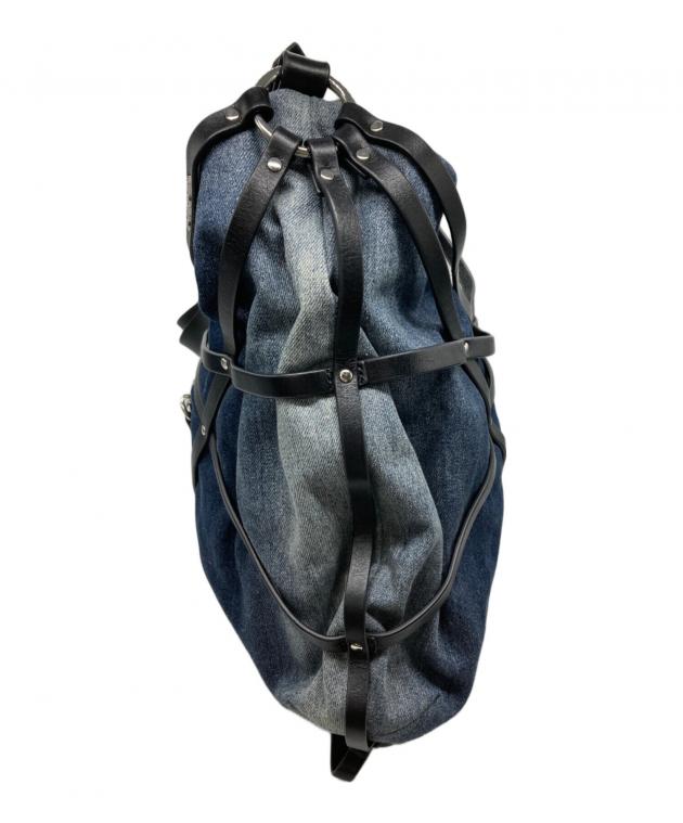 中古・古着通販】DIESEL (ディーゼル) レザーハーネスデニムトート 