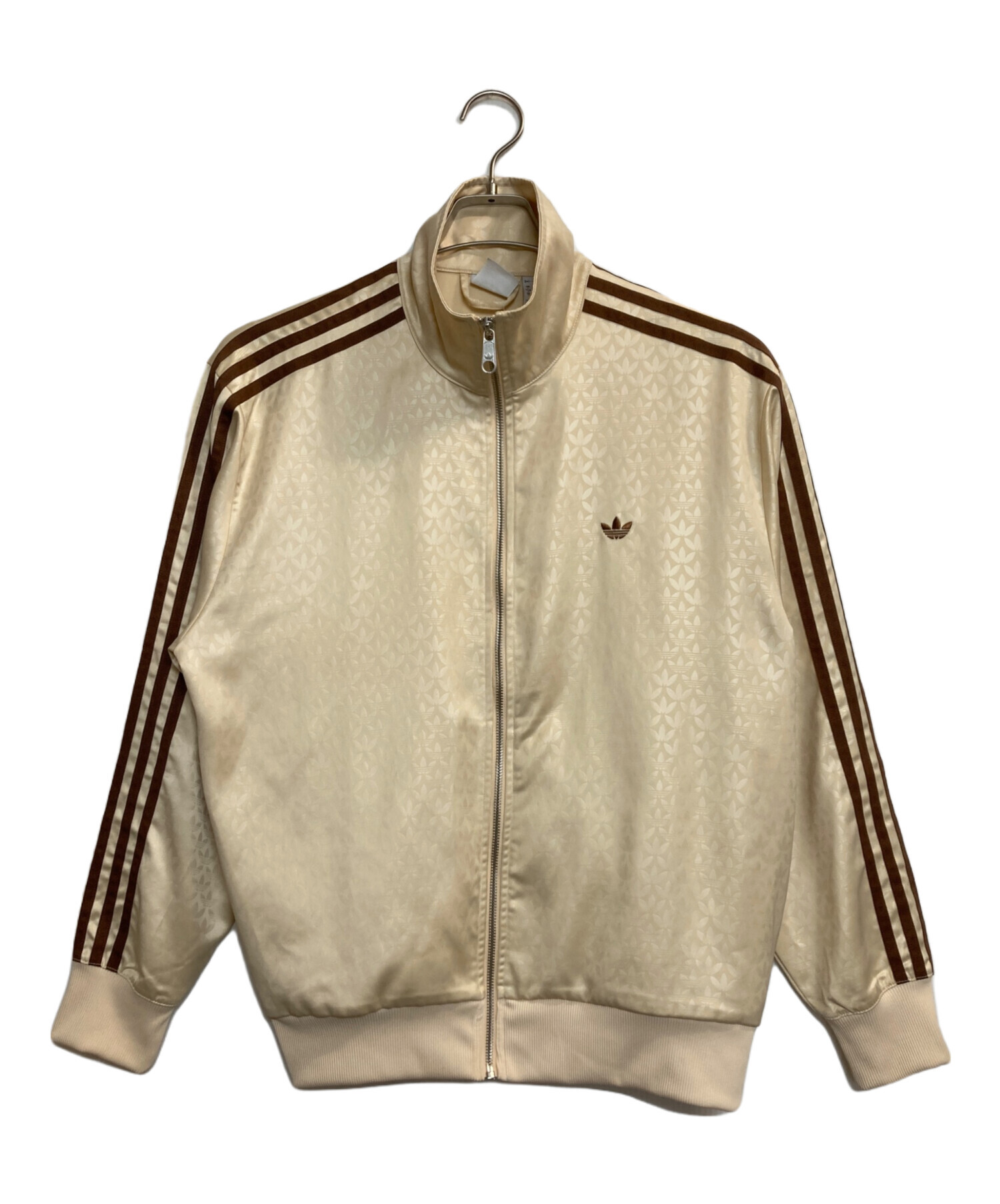 adidas アディダス モノグラム トレフォイル トラックジャケット ファイア 中古・古着通販】adidas (アディダス) モノグラム サテン ファイヤー