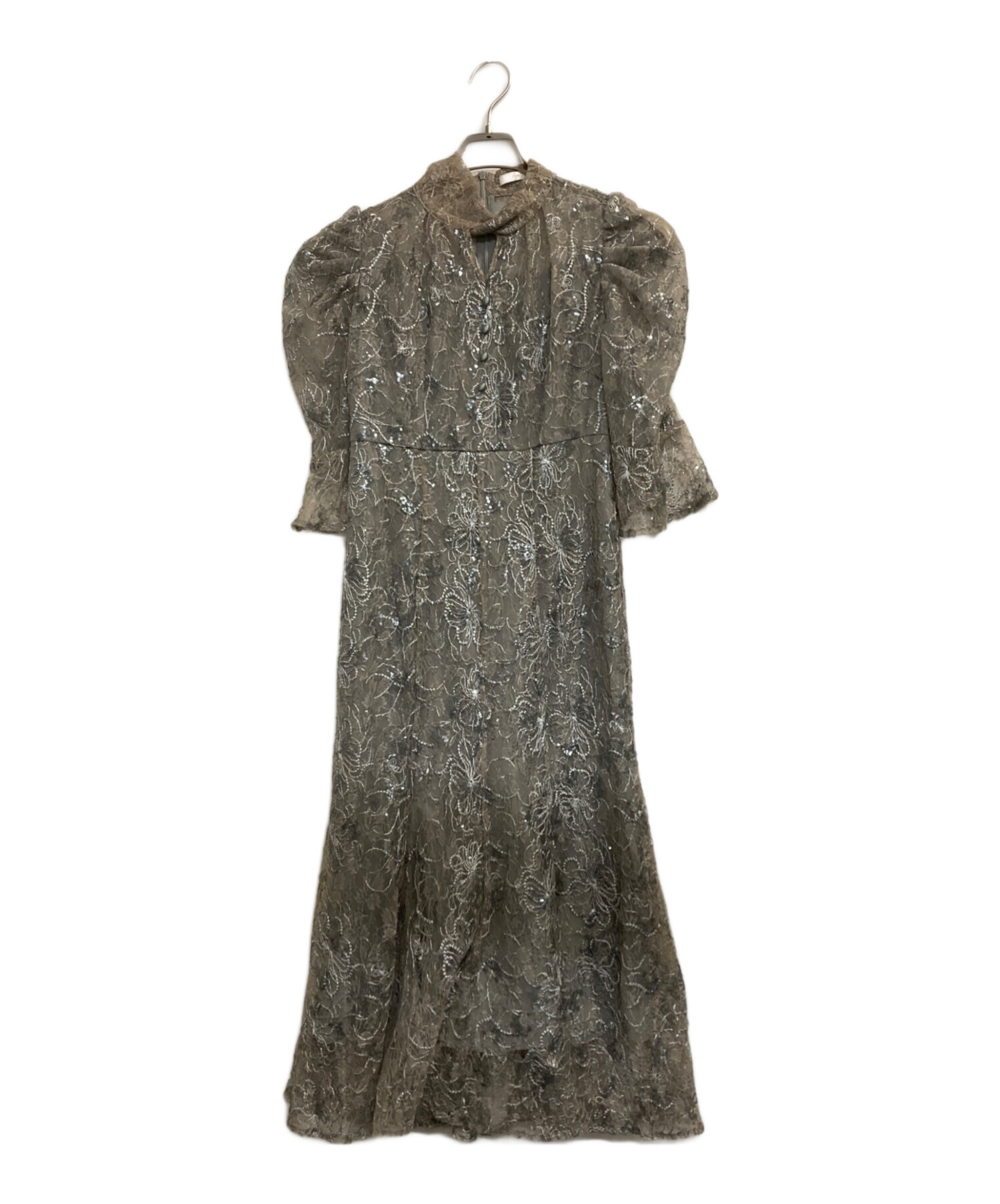 中古・古着通販】LeJa (レジャ) スパンコール花柄パフスリーブ 