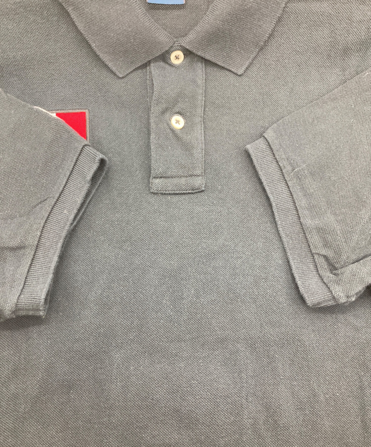 美品 ポロ ラルフローレン 刺繍 ワッペン ポロシャツ サイズ180 ブラック 中古・古着通販】POLO RALPH LAUREN (ポロ・ラルフローレン) ビッグ