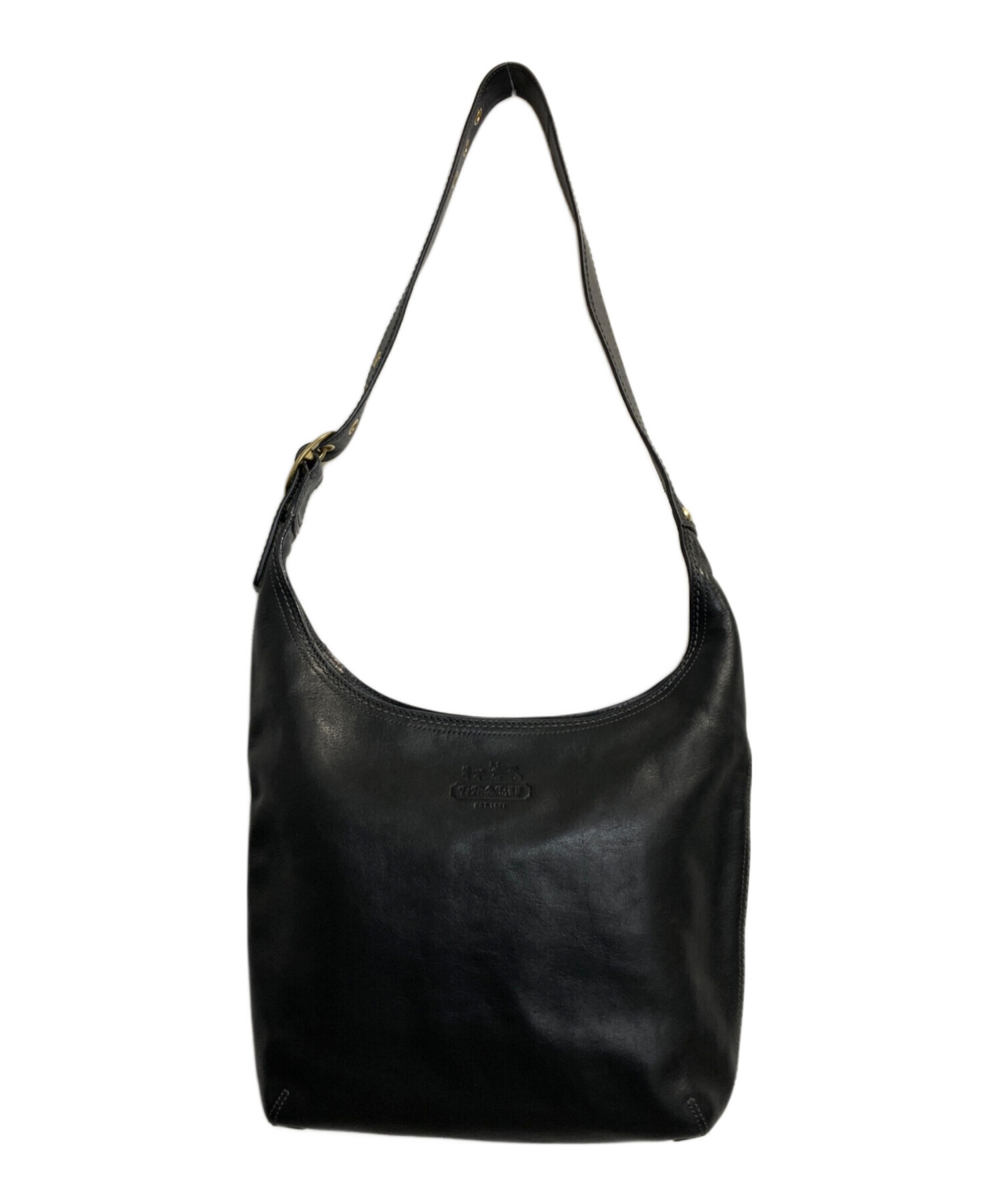 中古・古着通販】COACH (コーチ) レザーワンショルダーバッグ ブラック 