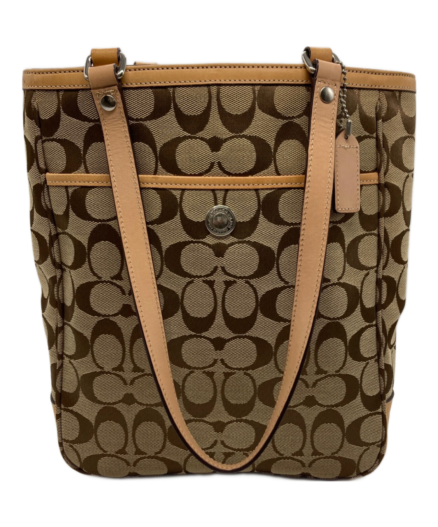 中古・古着通販】COACH (コーチ) トートバッグ ベージュ×ブラウン 