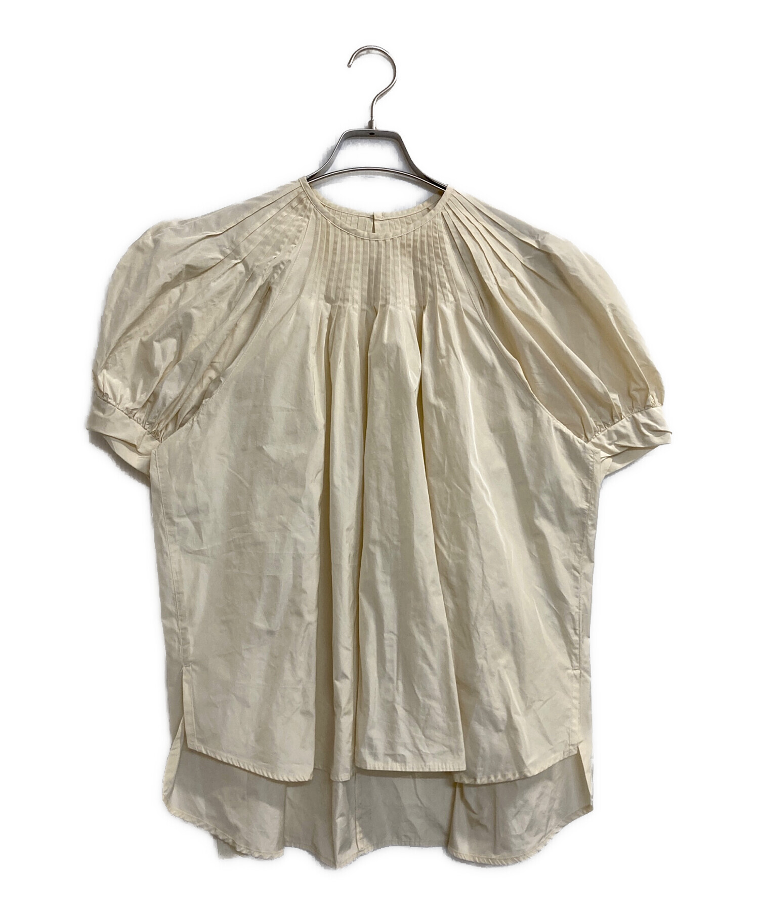 ♡専用♡ ナイロンタフタピンタックBL machatt ベージュ　パフスリーブ 中古・古着通販】machatt (マチャット) ナイロンタフタピンタックBL