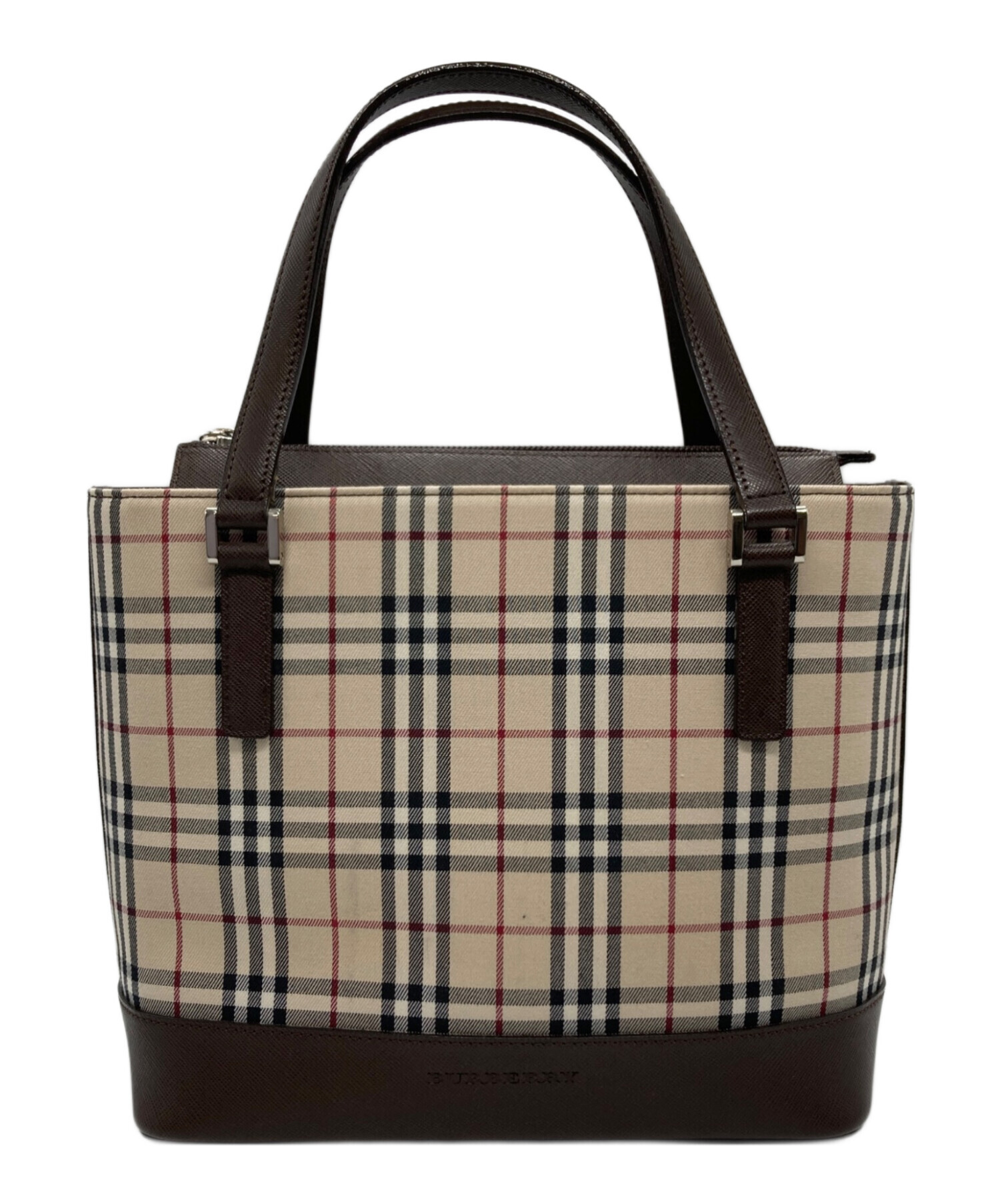 中古・古着通販】BURBERRY (バーバリー) ノバチェックハンドバッグ 