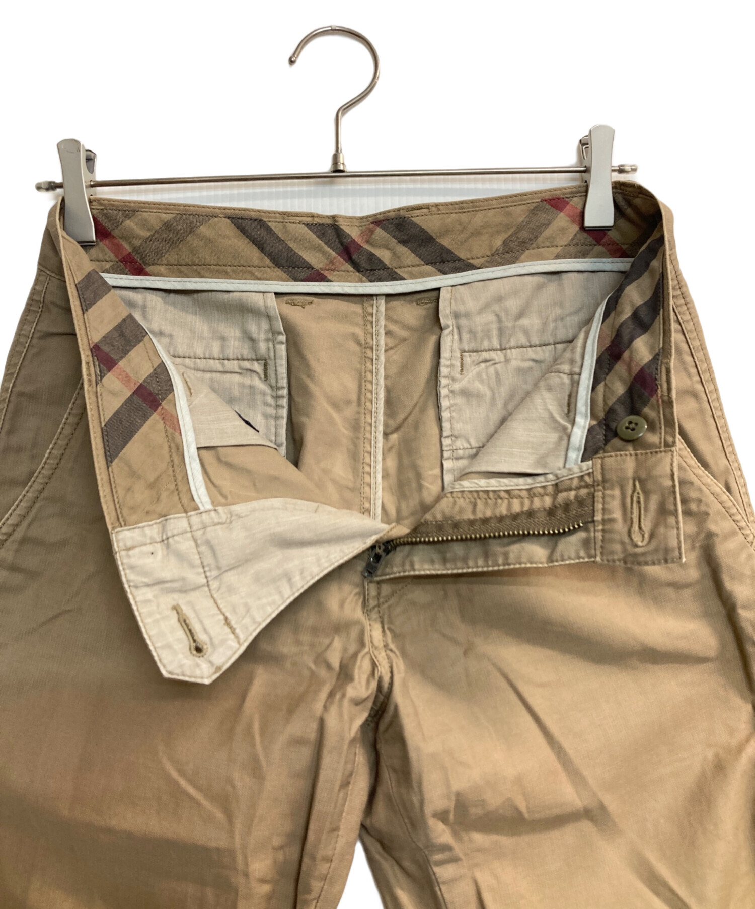 希少46サイズ バーバリーロンドン 100％カジュアルパンツ ベージュ 中古・古着通販】BURBERRY LONDON (バーバリーロンドン) コットン