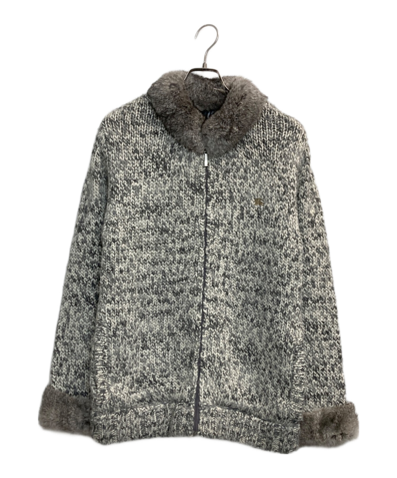 バーバリーブラックレーベル スタンドカラー ラムレザーコート ラビットファー M 中古・古着通販】BURBERRY BLACK LABEL (バーバリーブラックレーベル