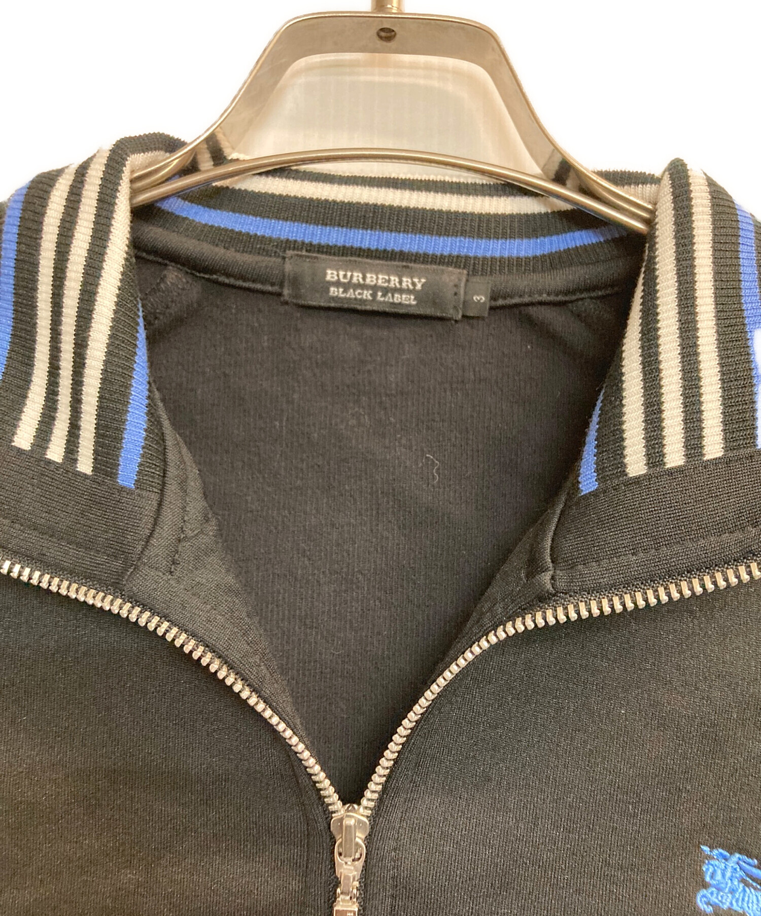【美品】バーバリーブラックレーベル トラックジャケット サイズ3 ホースロゴ 中古・古着通販】BURBERRY BLACK LABEL (バーバリーブラックレーベル