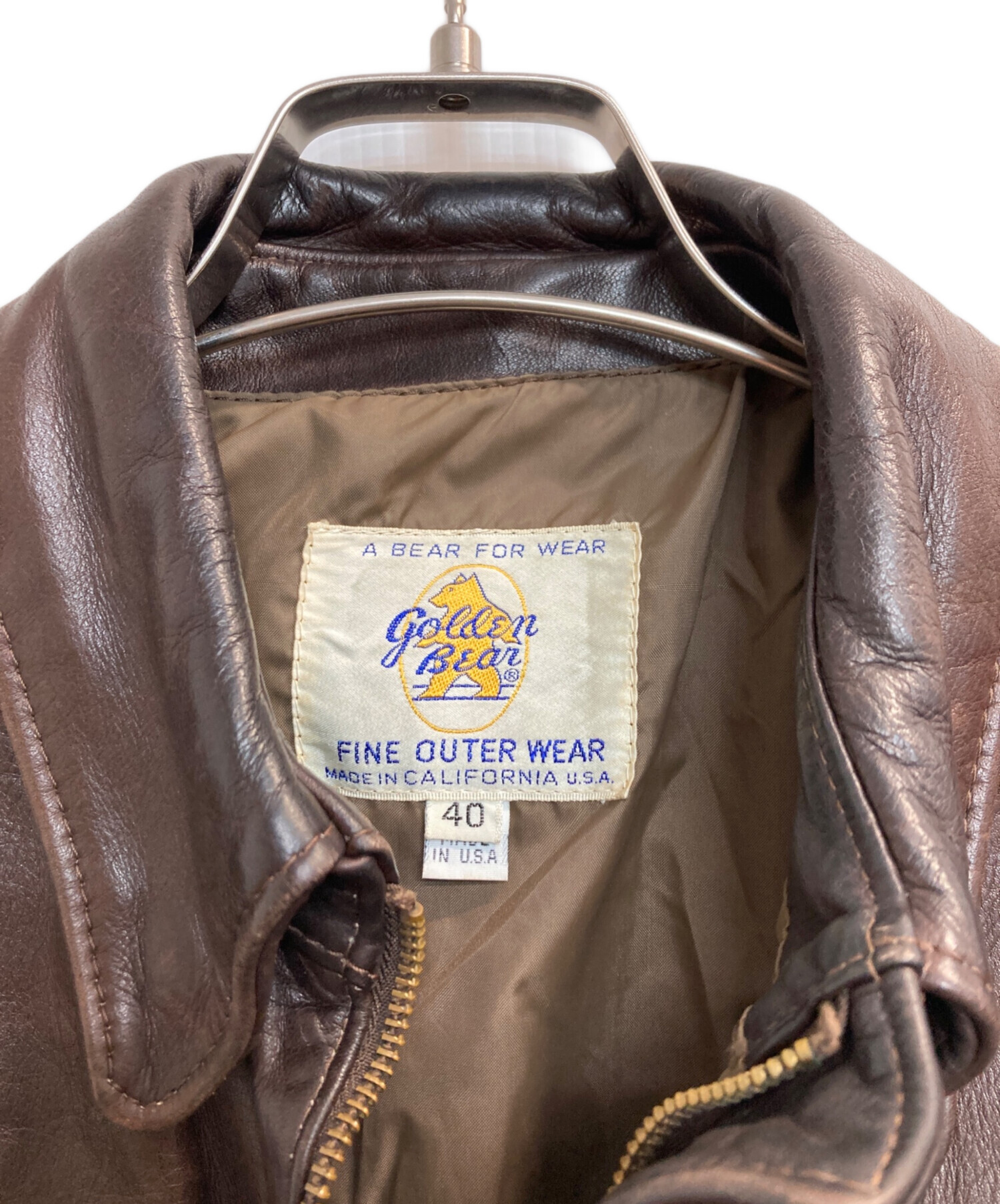 中古・古着通販】Golden Bear (ゴールデンベア) レザージャケット