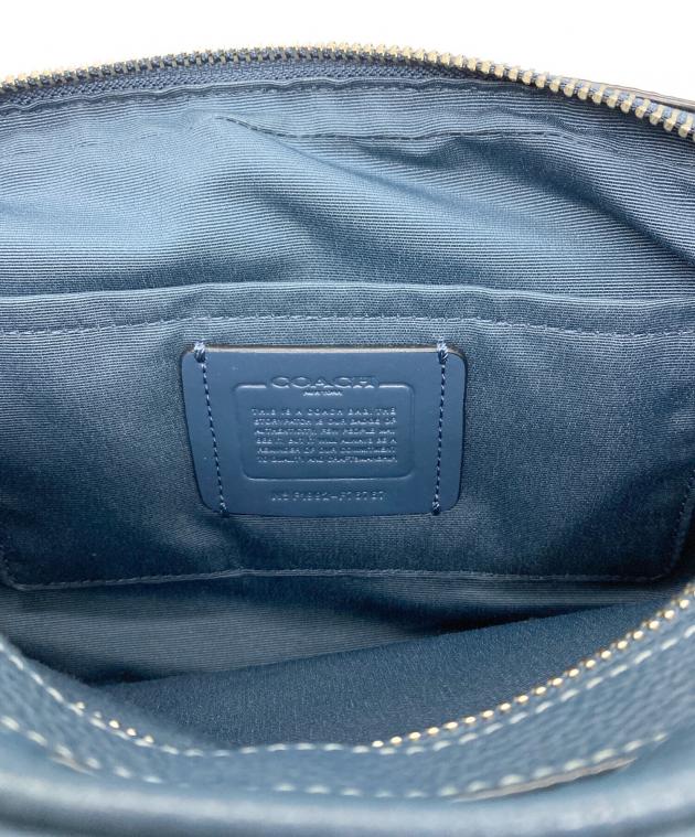 COACH 青 レザー ボディバッグ 中古・古着通販】COACH (コーチ) クロスボディバッグ ネイビー