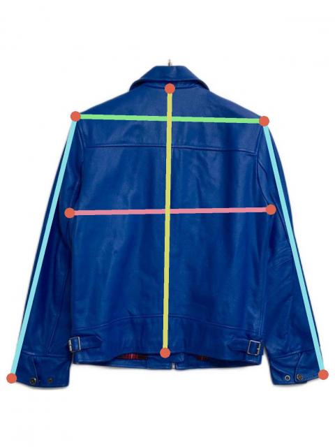 FORTIME レザージャケット　シングルライダース　青　 Lサイズ 中古・古着通販】FORTIME (フォータイム) シングルライダース