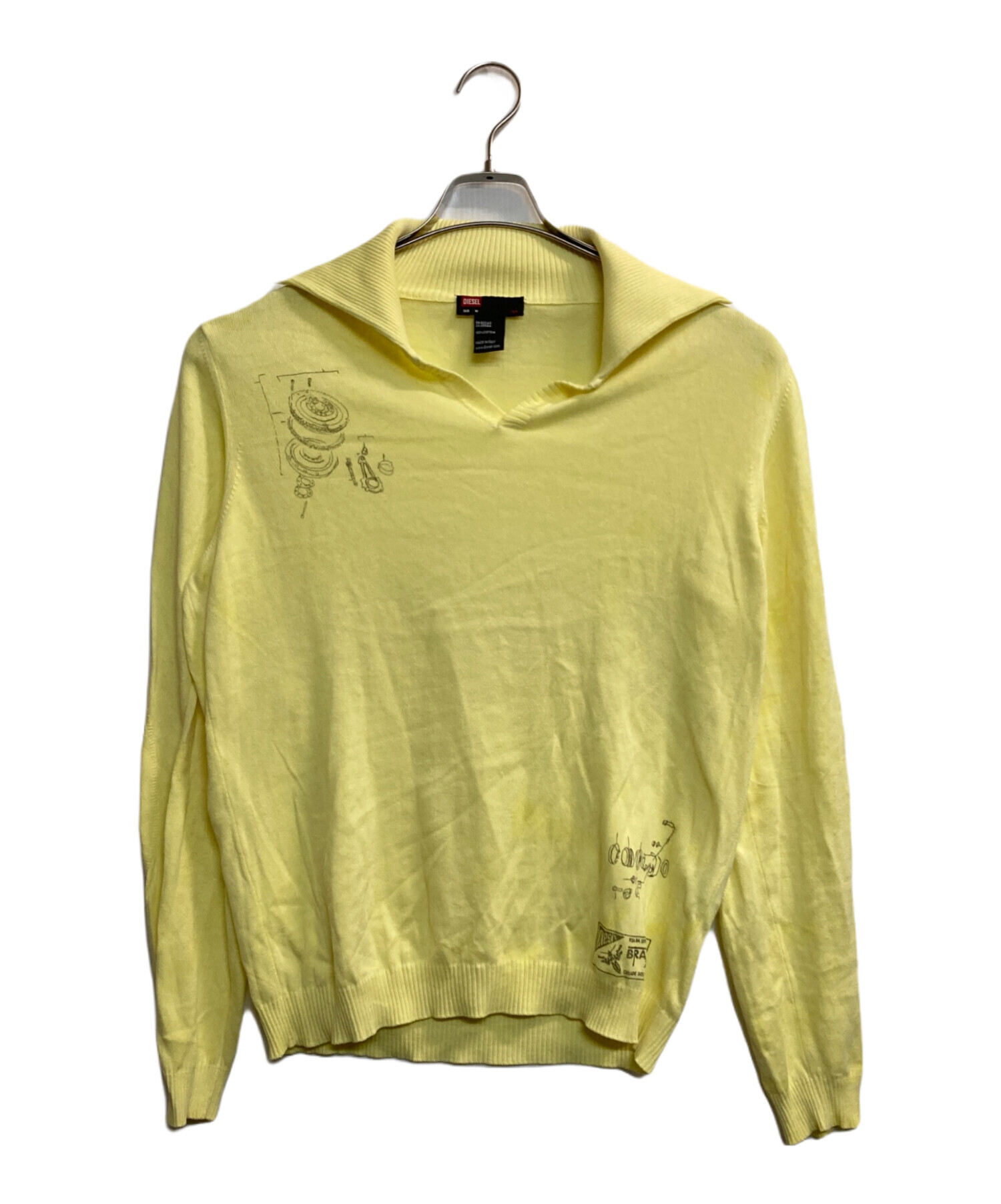 中古・古着通販】DIESEL (ディーゼル) コットンセーラーカラーニット 