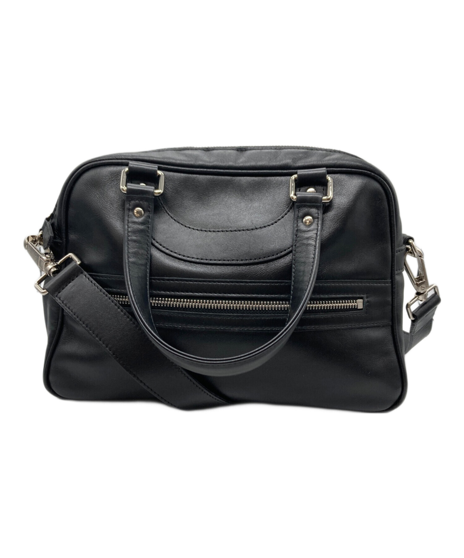 【美品】  JACQUES LE CORRE / ジャックルコー | レザー ジップ 2way スクエア ショルダーバッグ | ブラック | レディース 中古・古着通販】JACQUES LE CORRE (ジャックルコー) LISBON MINI 2way