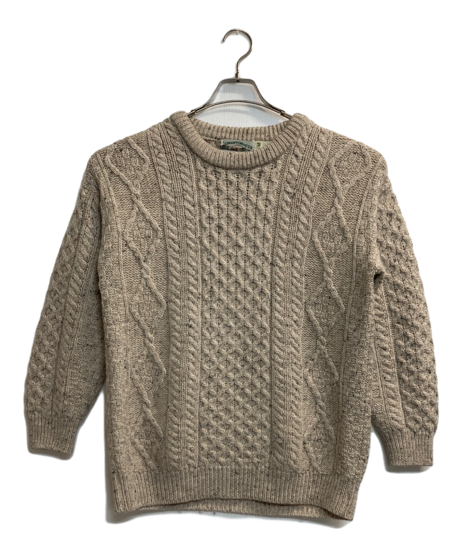 ニット 90s アランニット フィッシャーマンニット ナチュラル Knit 中古・古着通販】arancrafts (アランクラフト) 90sフィッシャーマン
