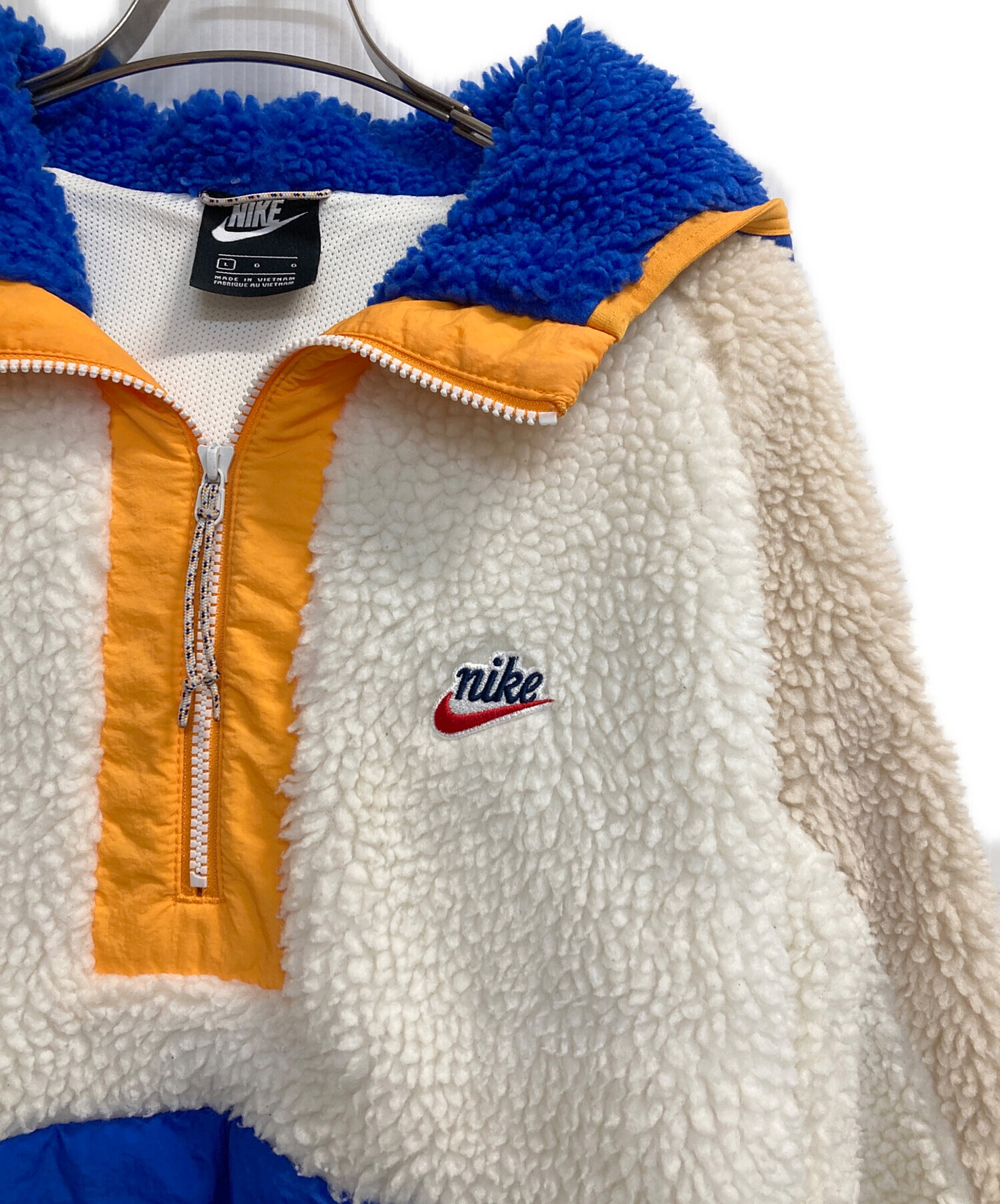 中古・古着通販】NIKE (ナイキ) HALF ZIP HOODIE WINTER ブルー