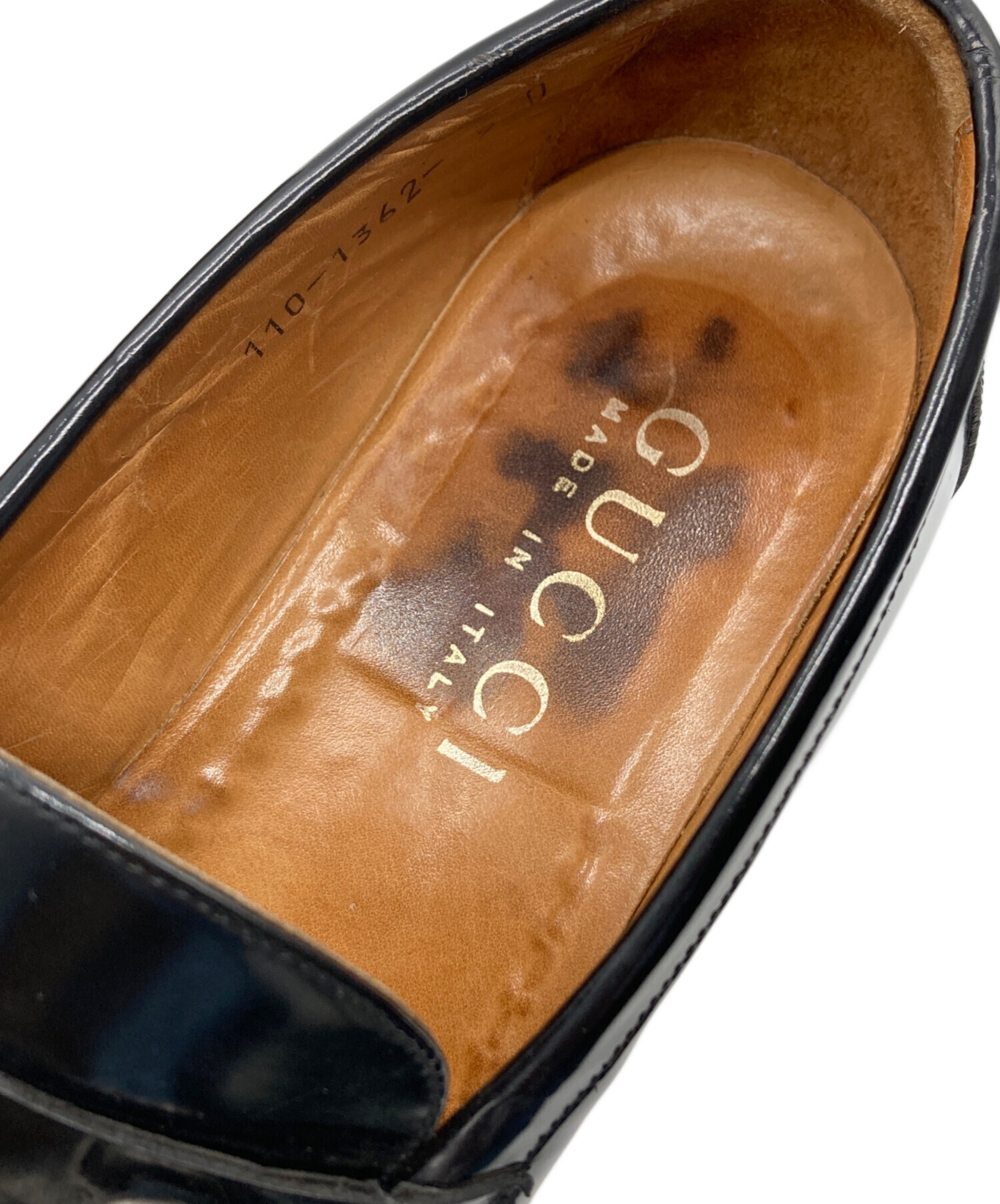 中古・古着通販】GUCCI (グッチ) ホースビットローファー ブラック