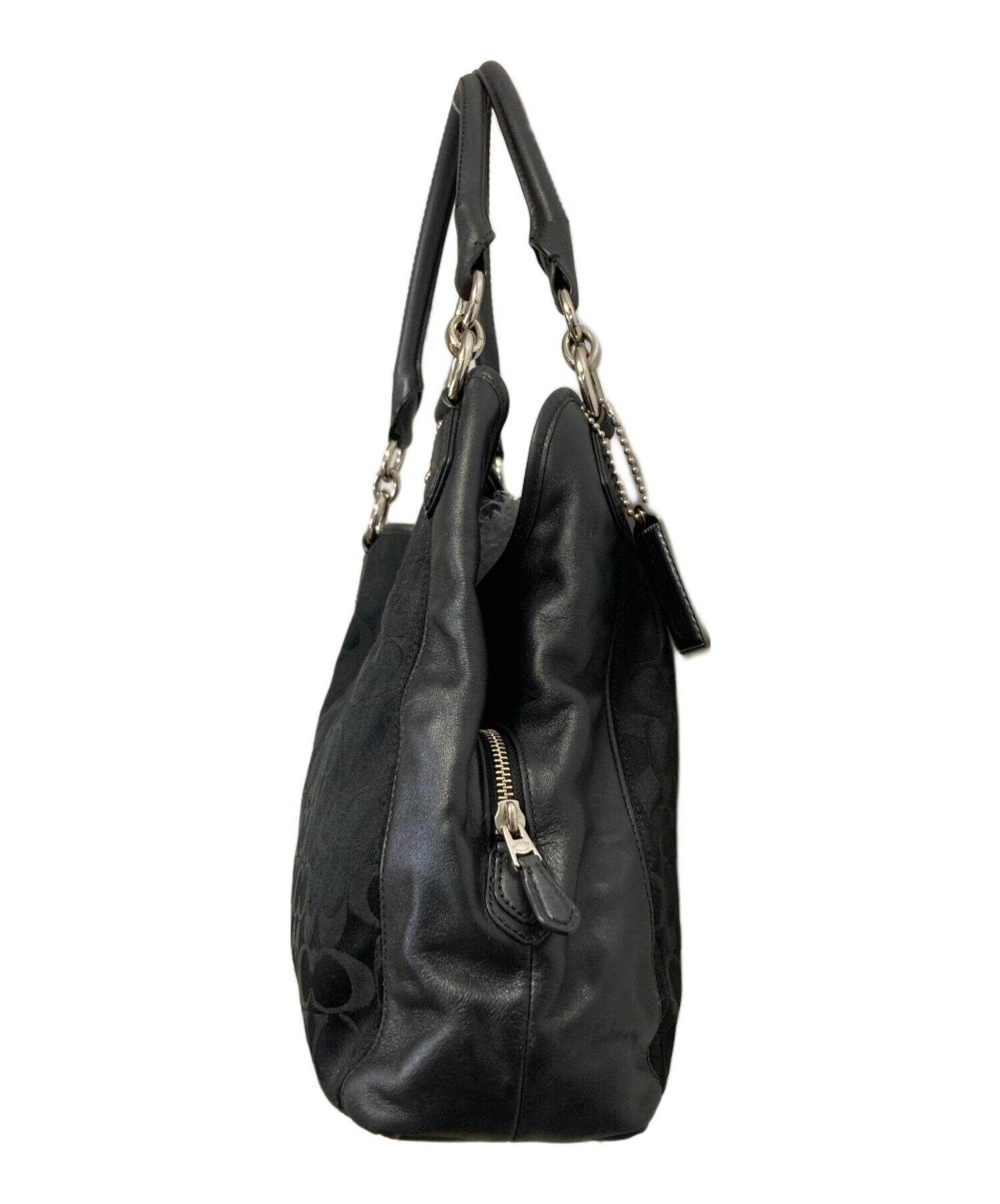 COACH コーチ オプティック シグネチャー ワンショルダーバッグ 角スレあり 中古・古着通販】COACH (コーチ) シグネチャーワンショルダーバッグ