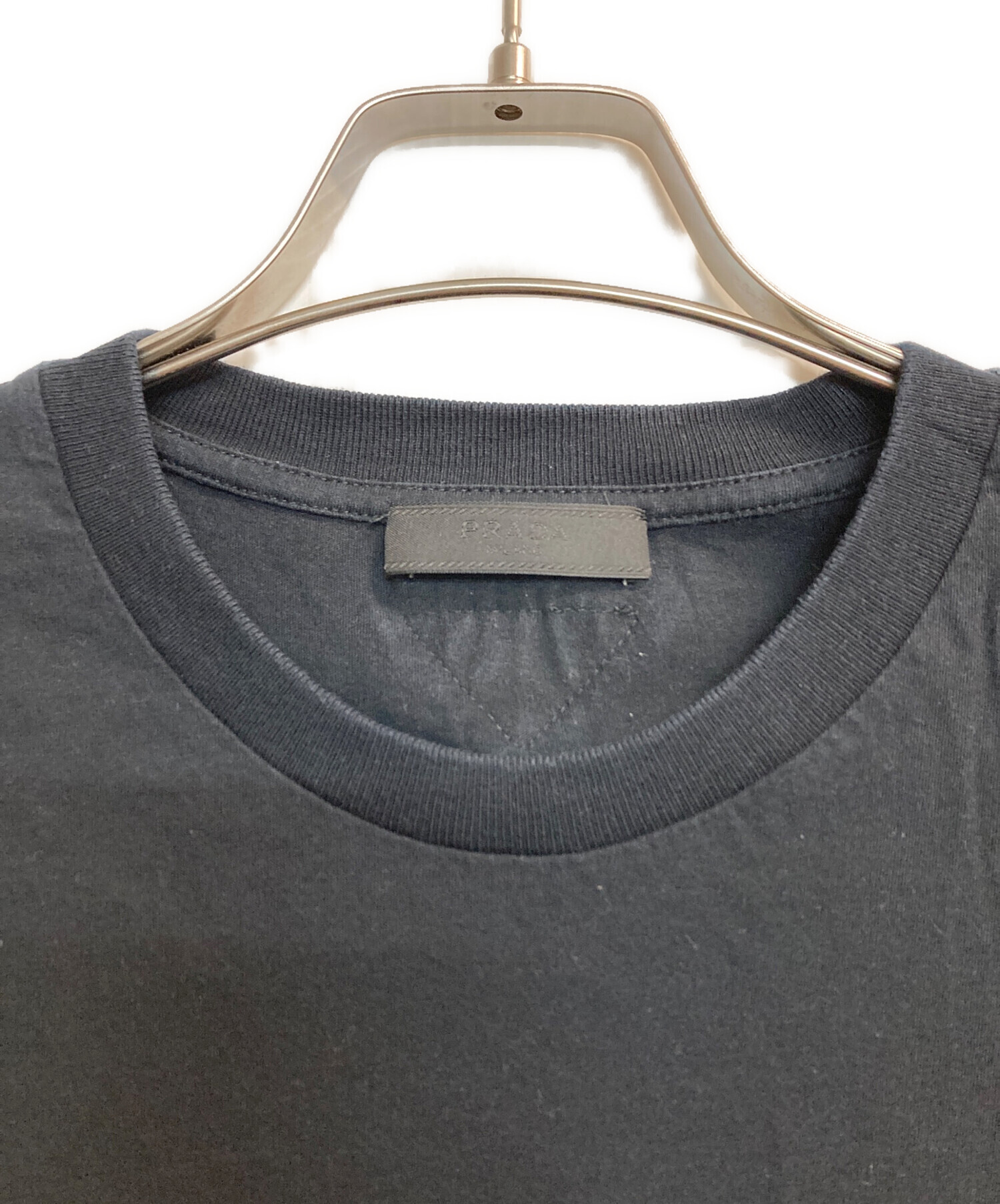新品未使用‼️ PRADA クルーネック　パック　Tシャツ　ブラック　M 三角ロゴ 中古・古着通販】PRADA (プラダ) クルーネックパックTシャツ ブラック