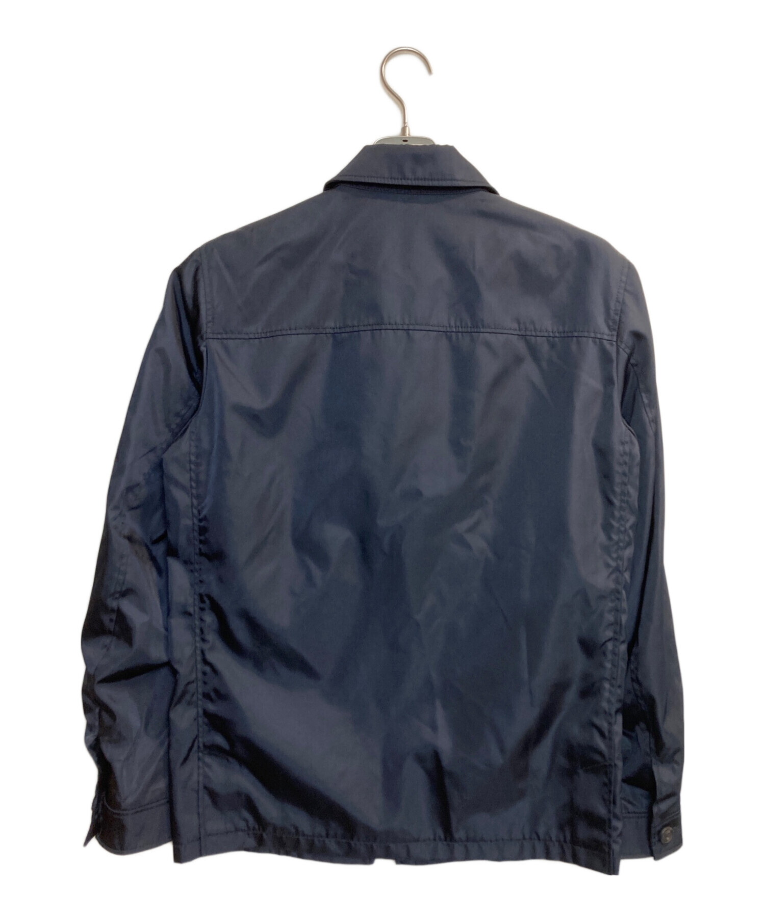 PRADA ネイビー ナイロンジャケット　シャツ 中古・古着通販】PRADA (プラダ) テクニカルナイロンシャツジャケット