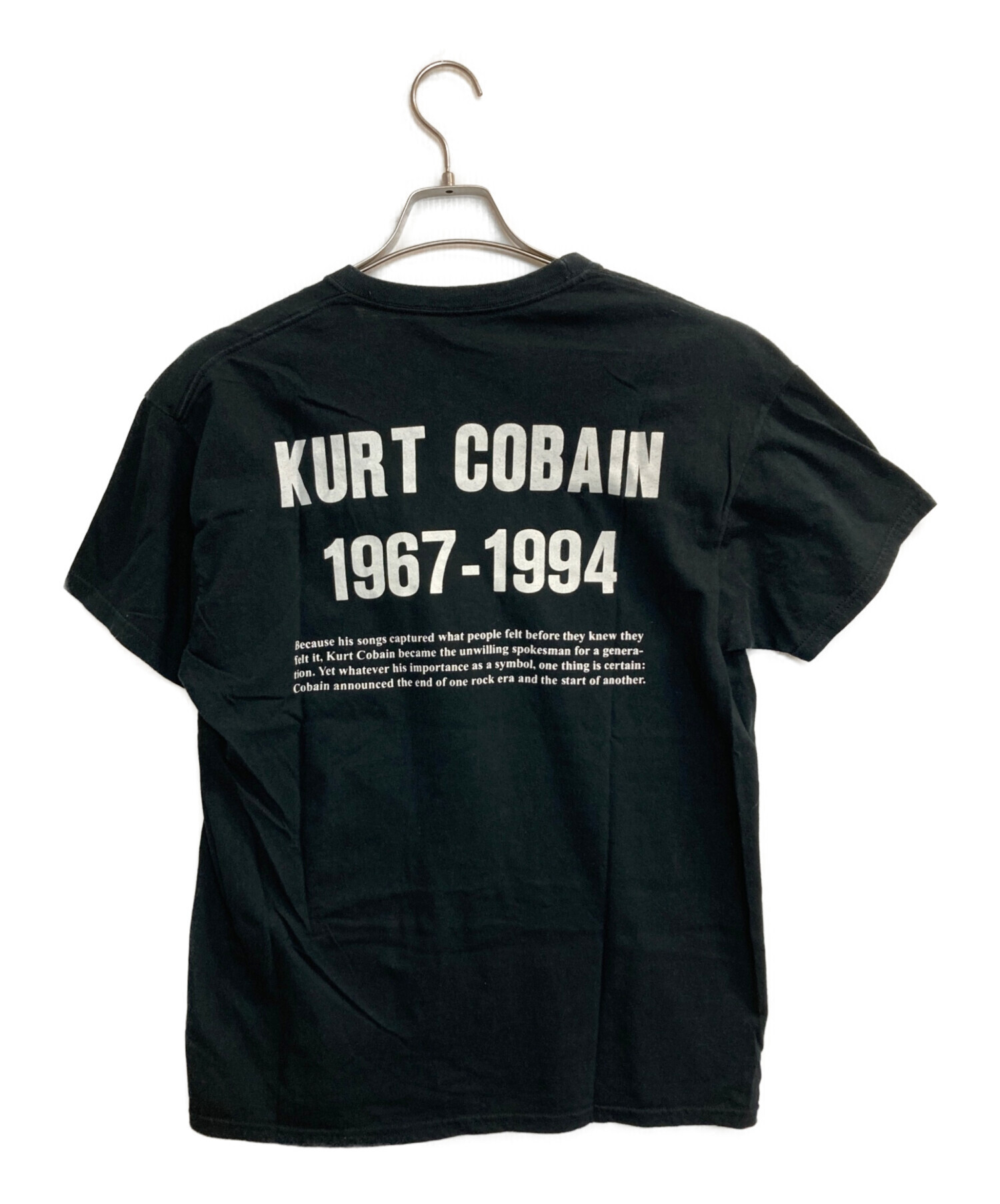 中古・古着通販】Hanes (ヘインズ) kurt cobain Tee ブラック サイズ:L 